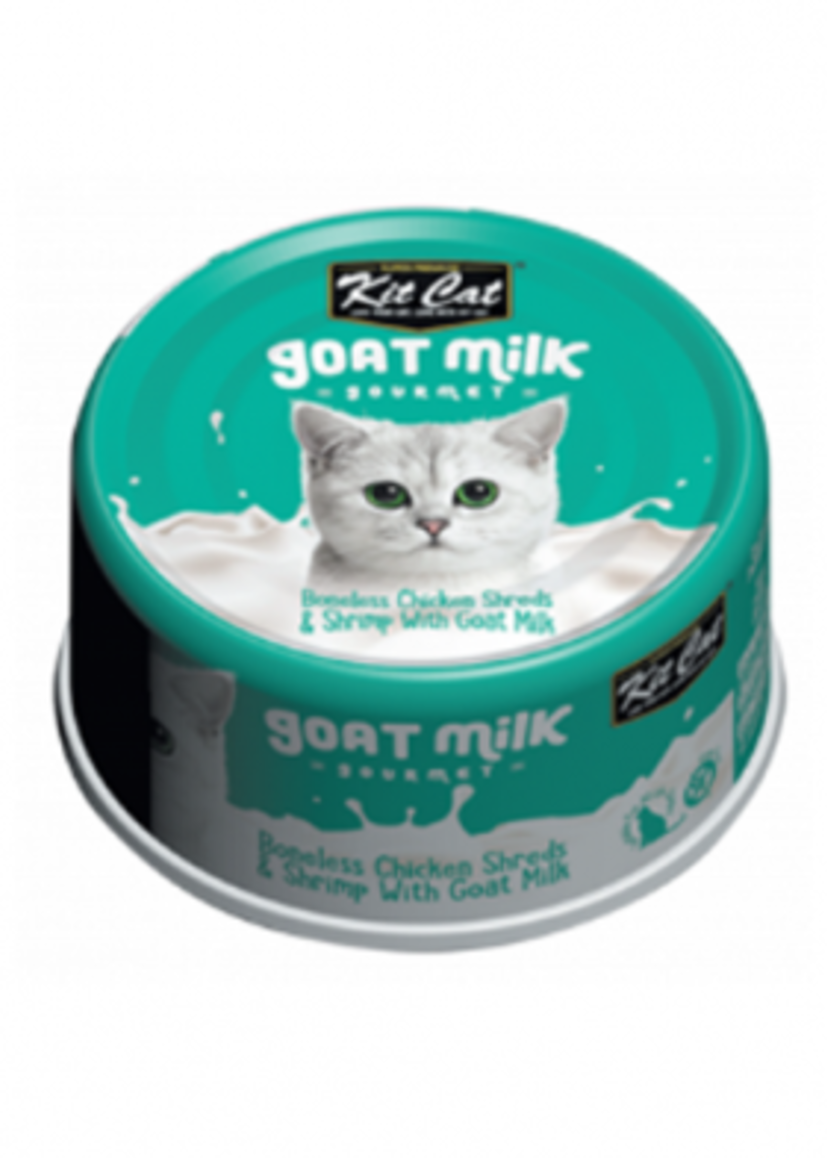 REPAS GOURMAND AU LAIT DE CHÈVRE, POULET ET CREVETTE POUR CHATS