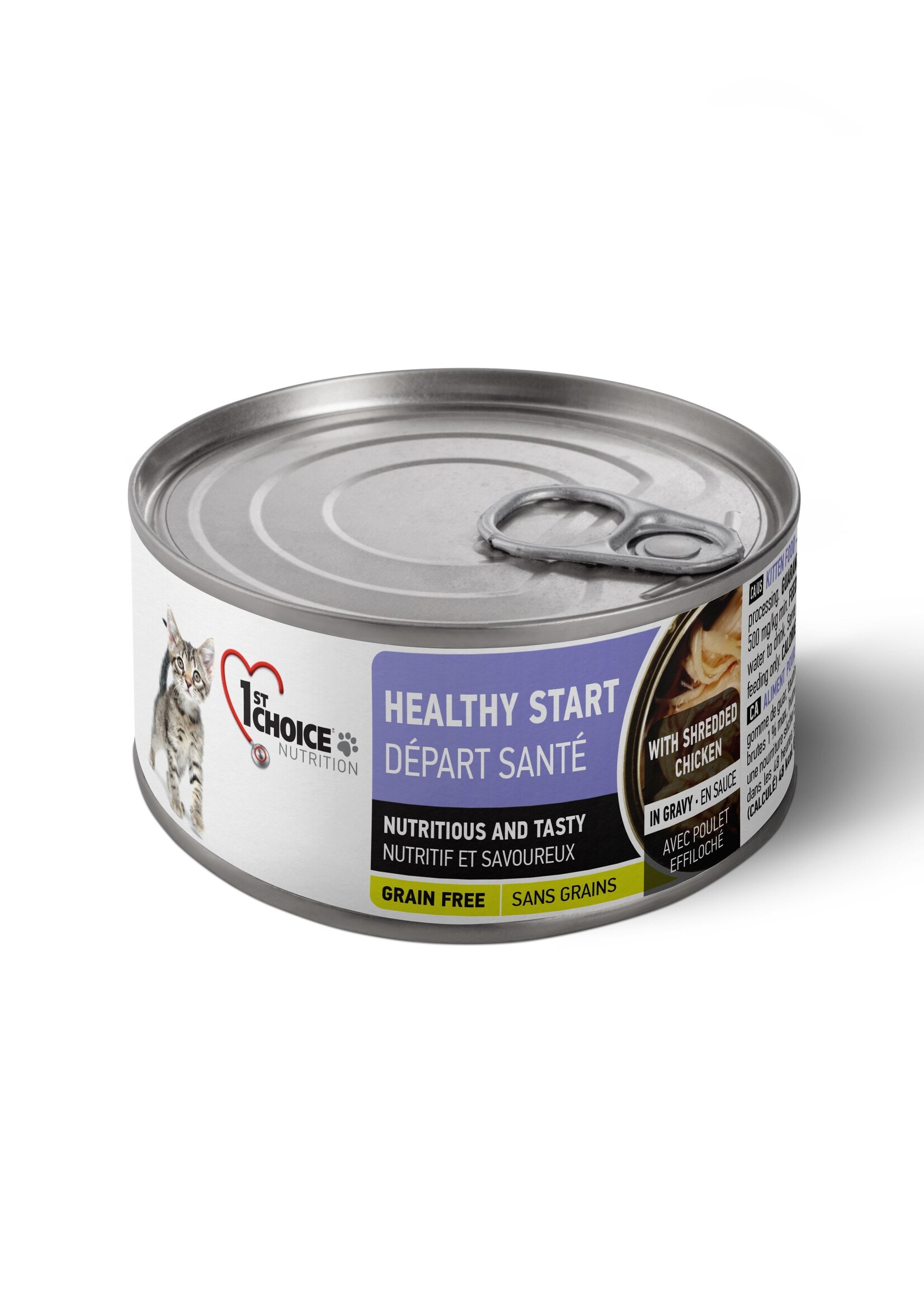 1St Choice Canned Kitten Food, Healthy Start - Grain Free Shredded Chicken