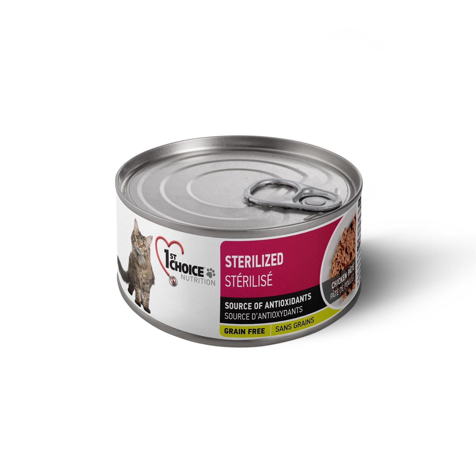 1St Choice Canned Cat Food, Sterilized - Grain Free Chicken Pâté