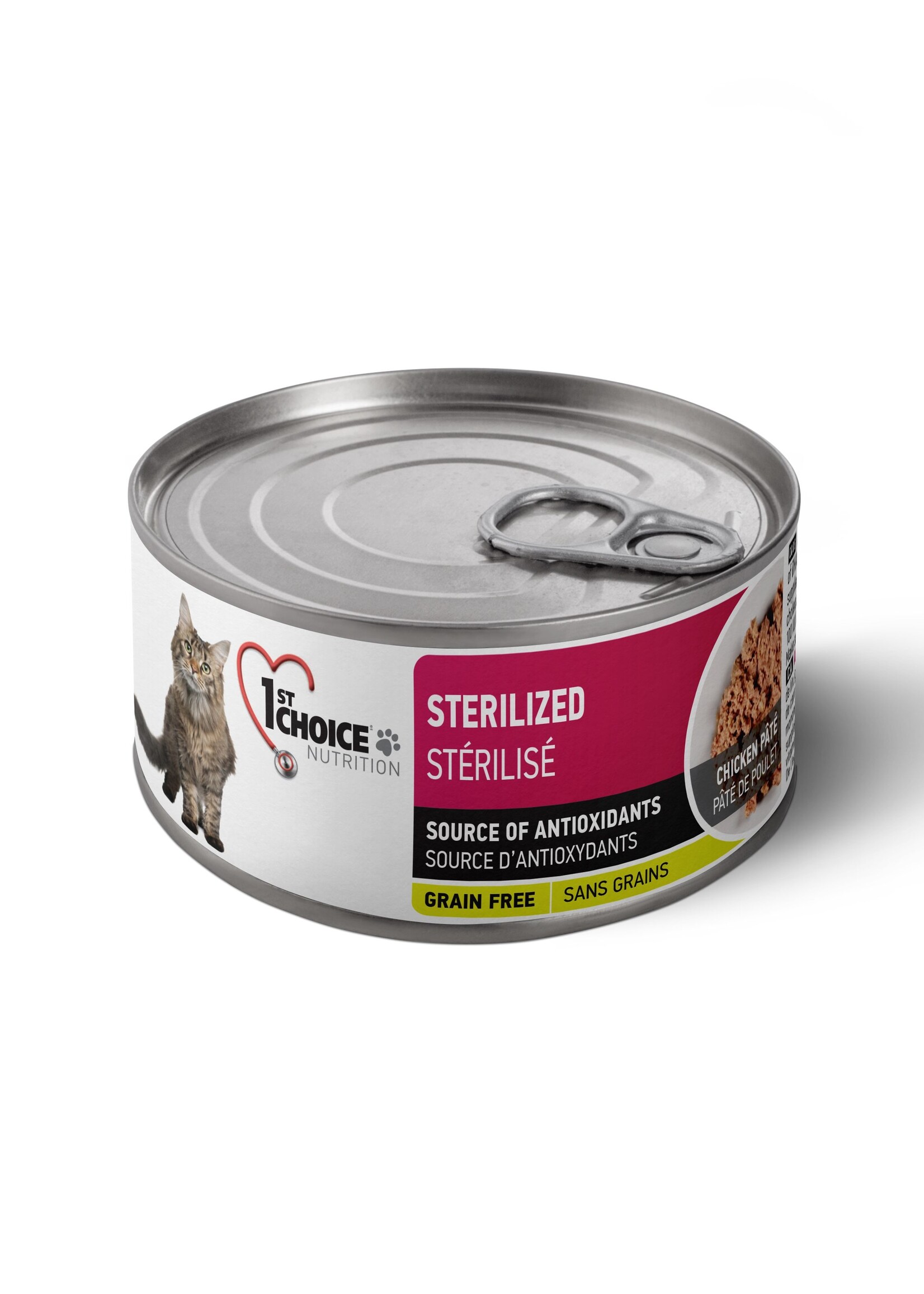 1St Choice Canned Cat Food, Sterilized - Grain Free Chicken Pâté