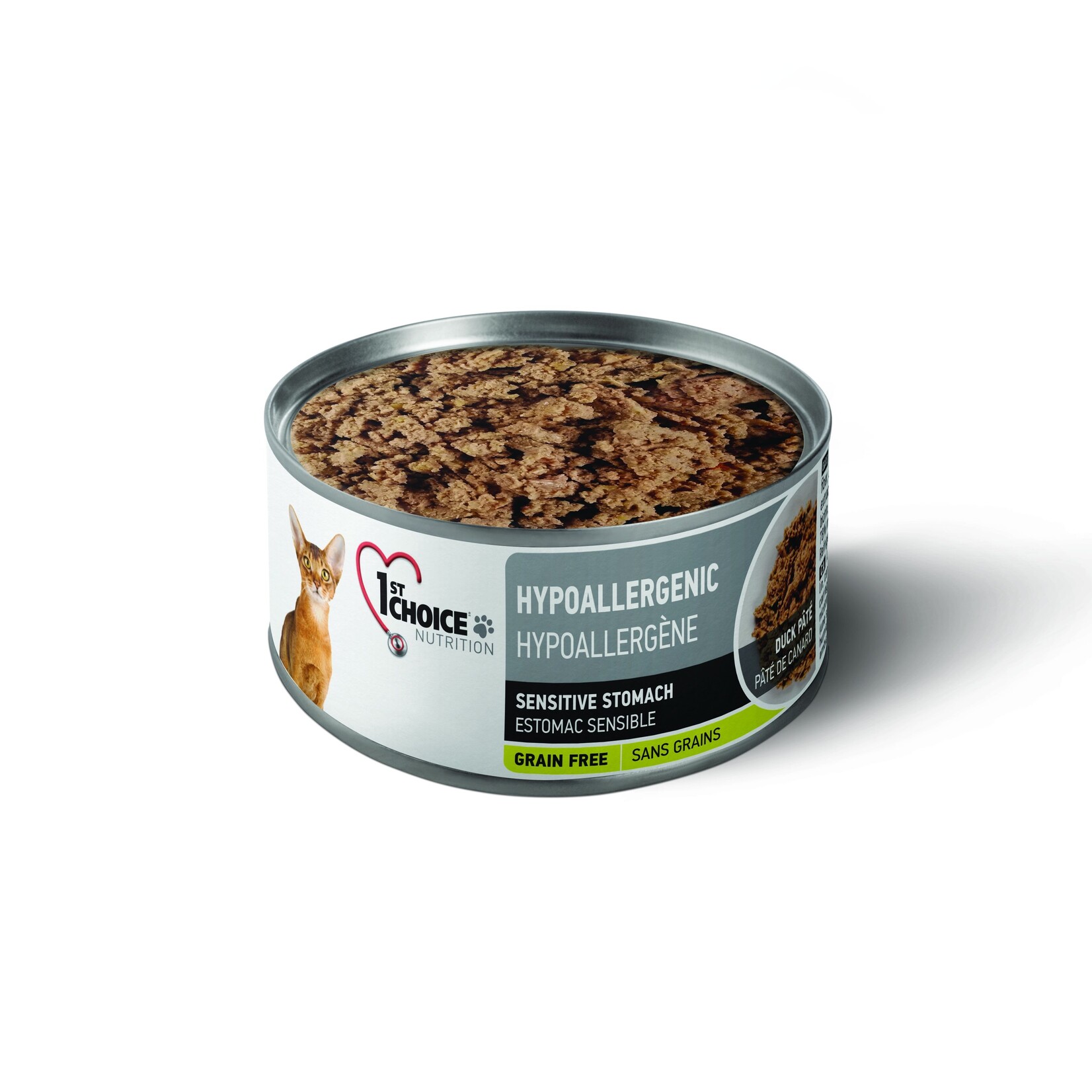 1St Choice Canned Cat Food, Hypoallergenic - Grain Free Duck Pâté