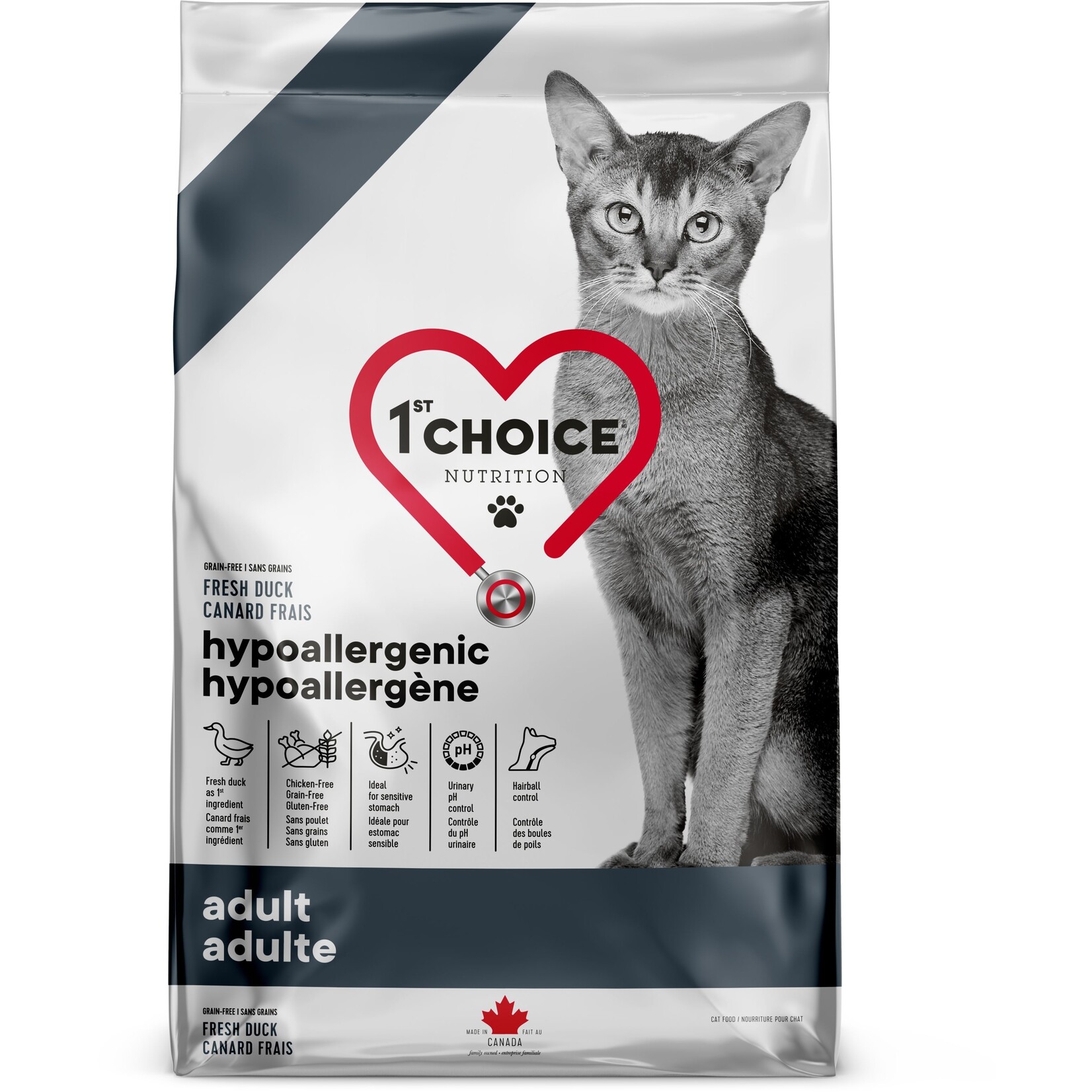 1St Choice Nourriture Pour Chat, Hypoallergène - Canard Sans Grains