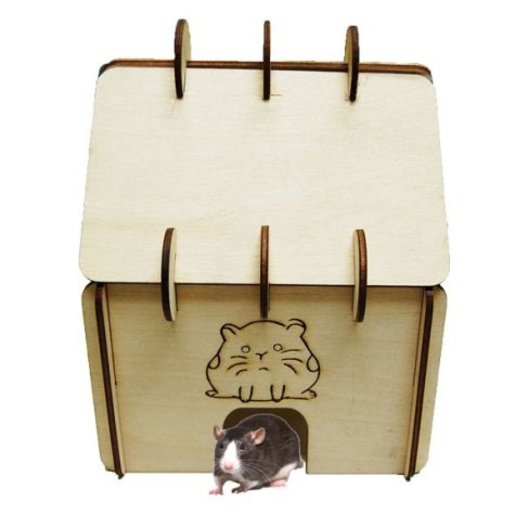 Jouet Rongeur - Maison En Bois 15pcs