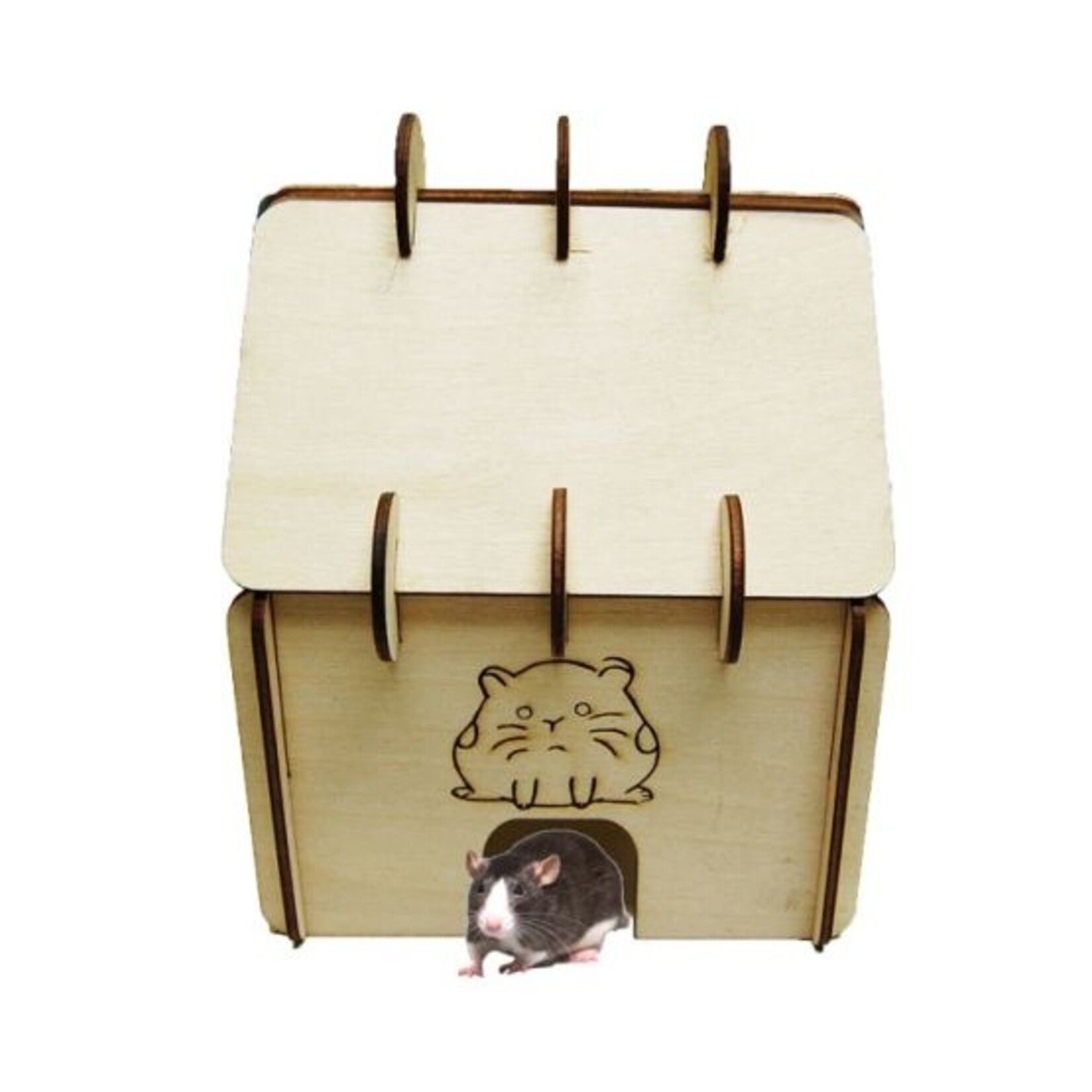 Rodent Toy - Wood House 15pcs