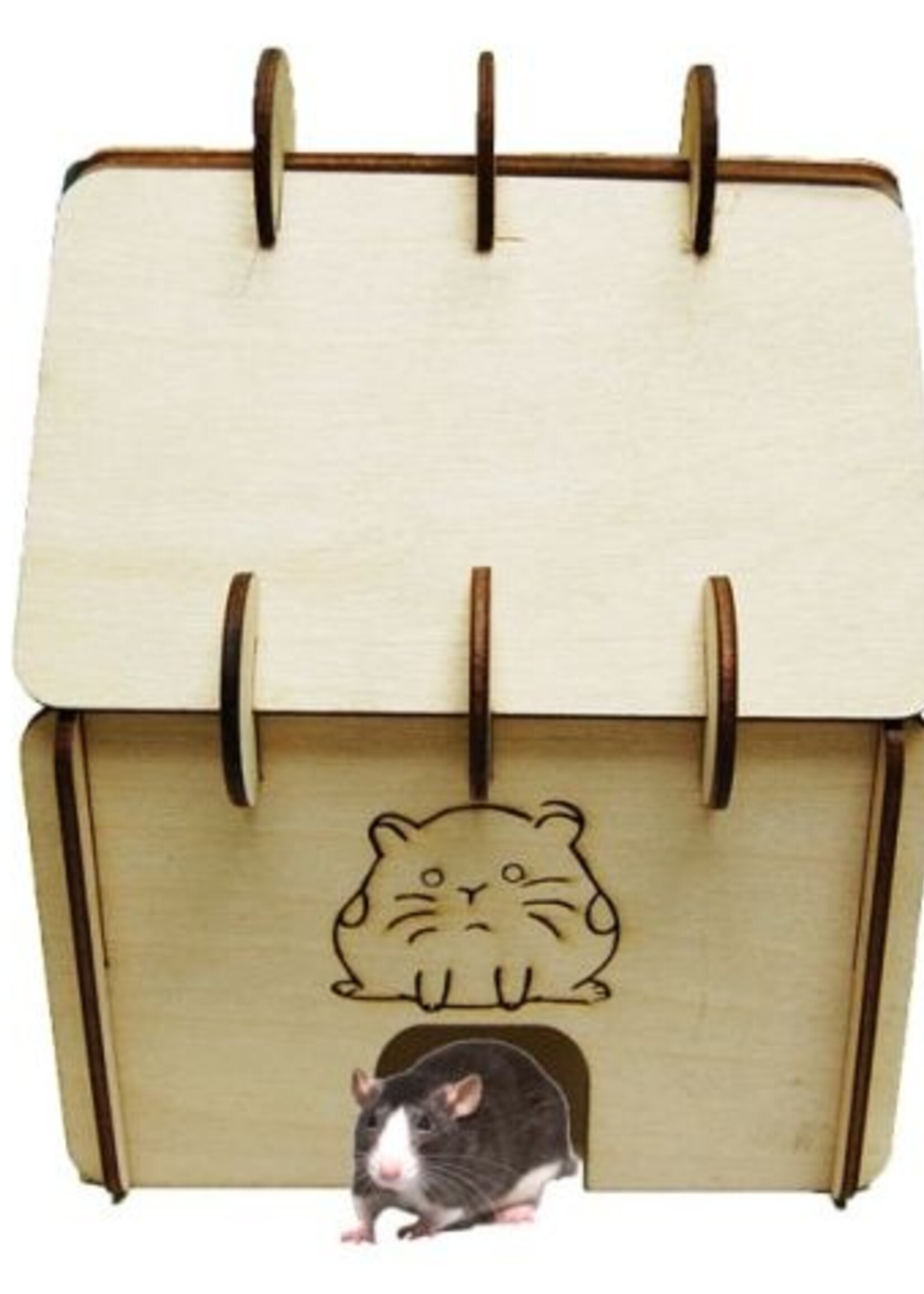 Jouet Rongeur - Maison En Bois 15pcs