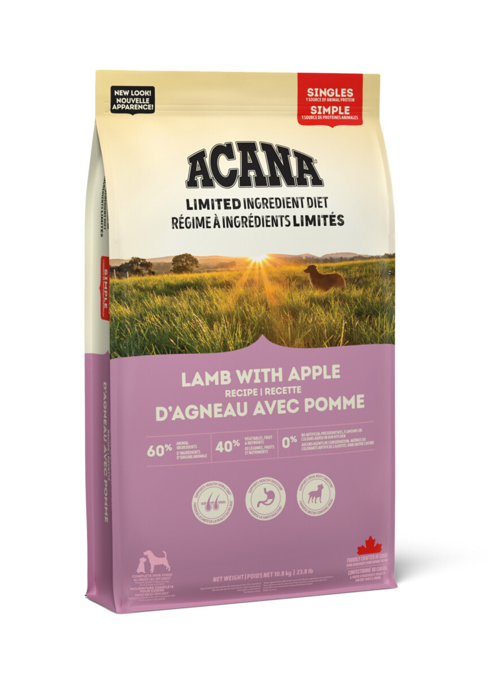 ACANA Singles, Lamb with Apple Recipe Dry Dog Food