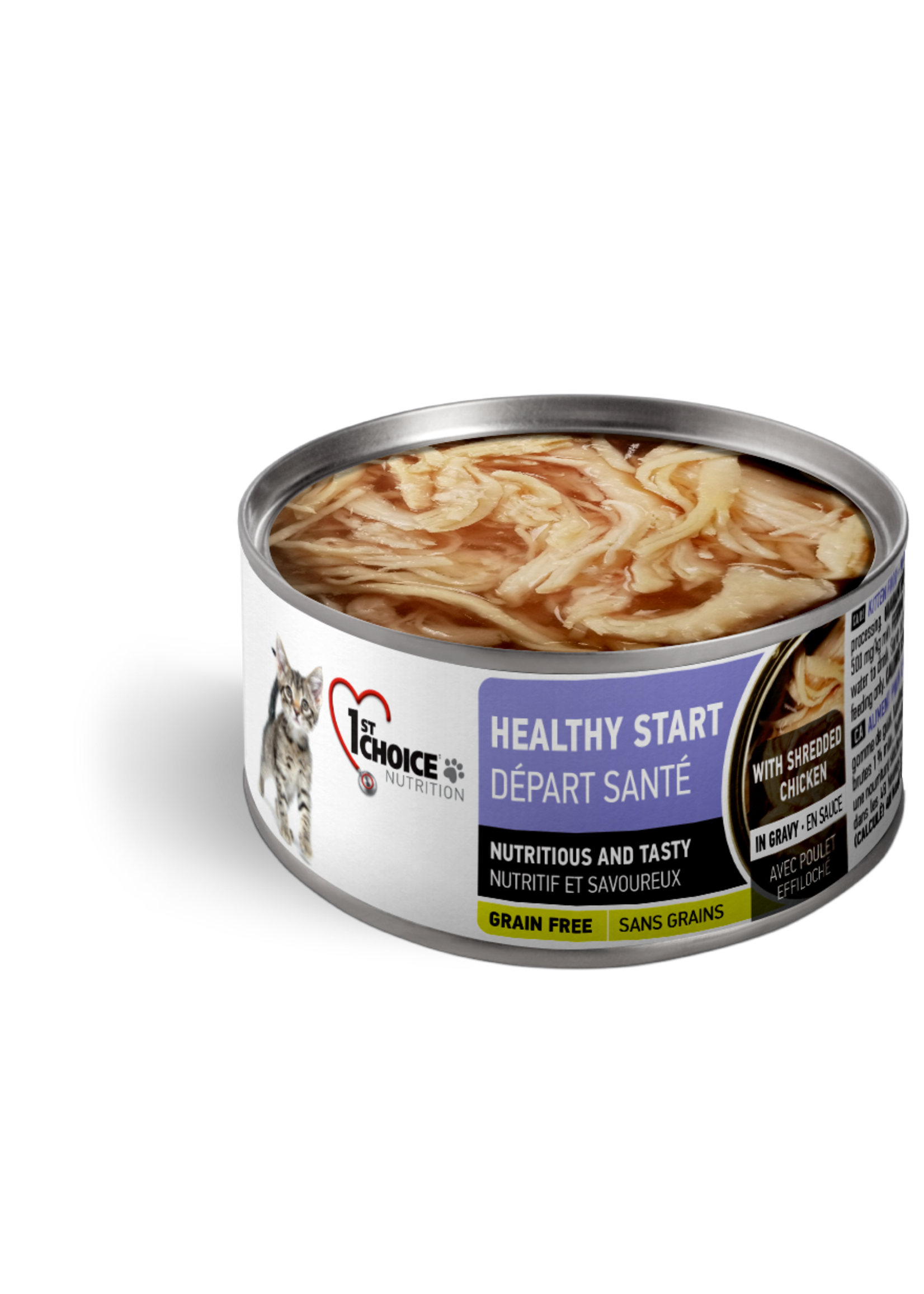 1St Choice Canned Kitten Food, Healthy Start - Grain Free Shredded Chicken