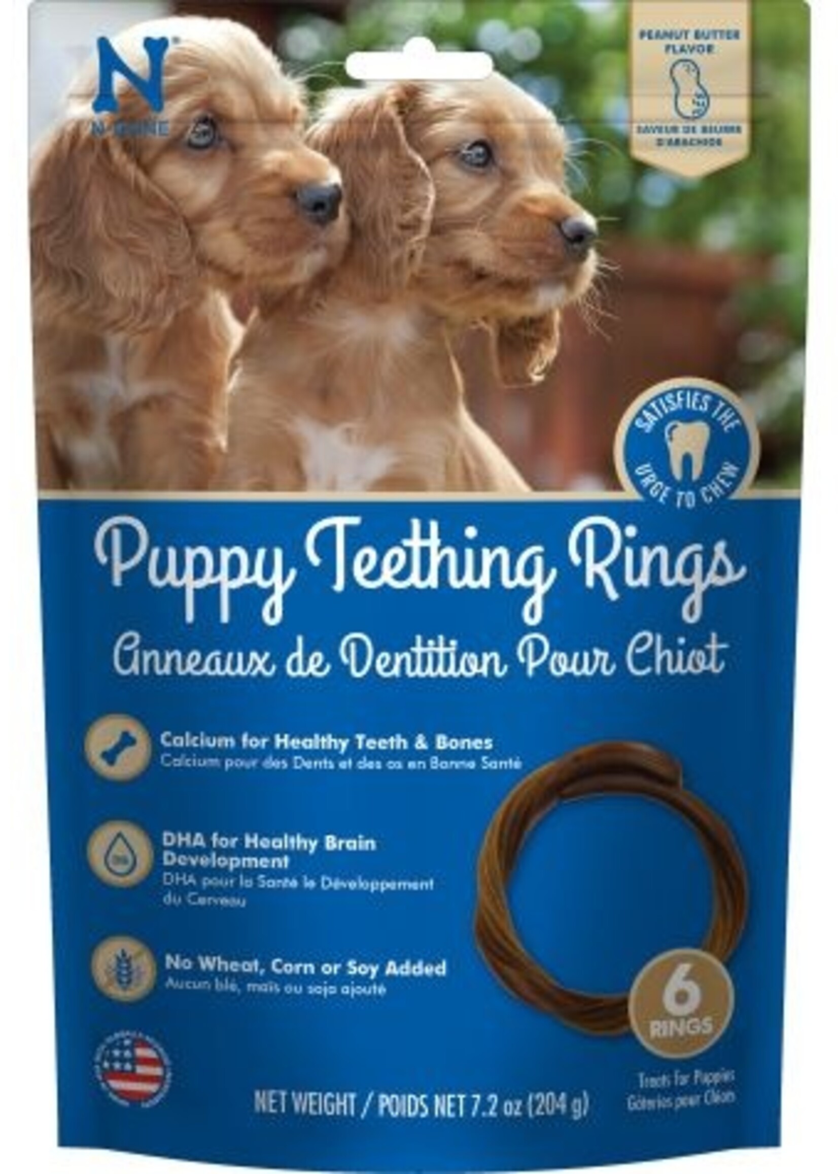 Puppy Teething Rings, Peanuts Flavor (pk 3)