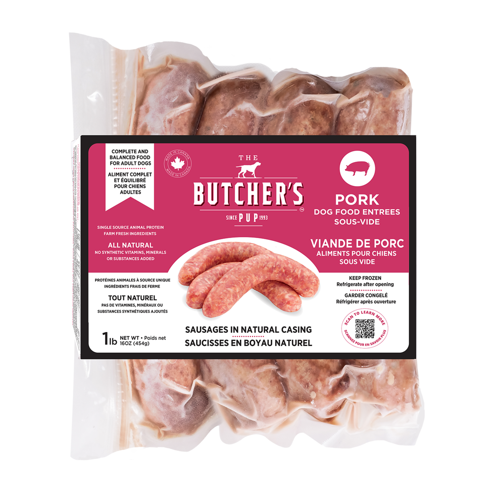 Saucisses sous vide Butcher's Pup Porc