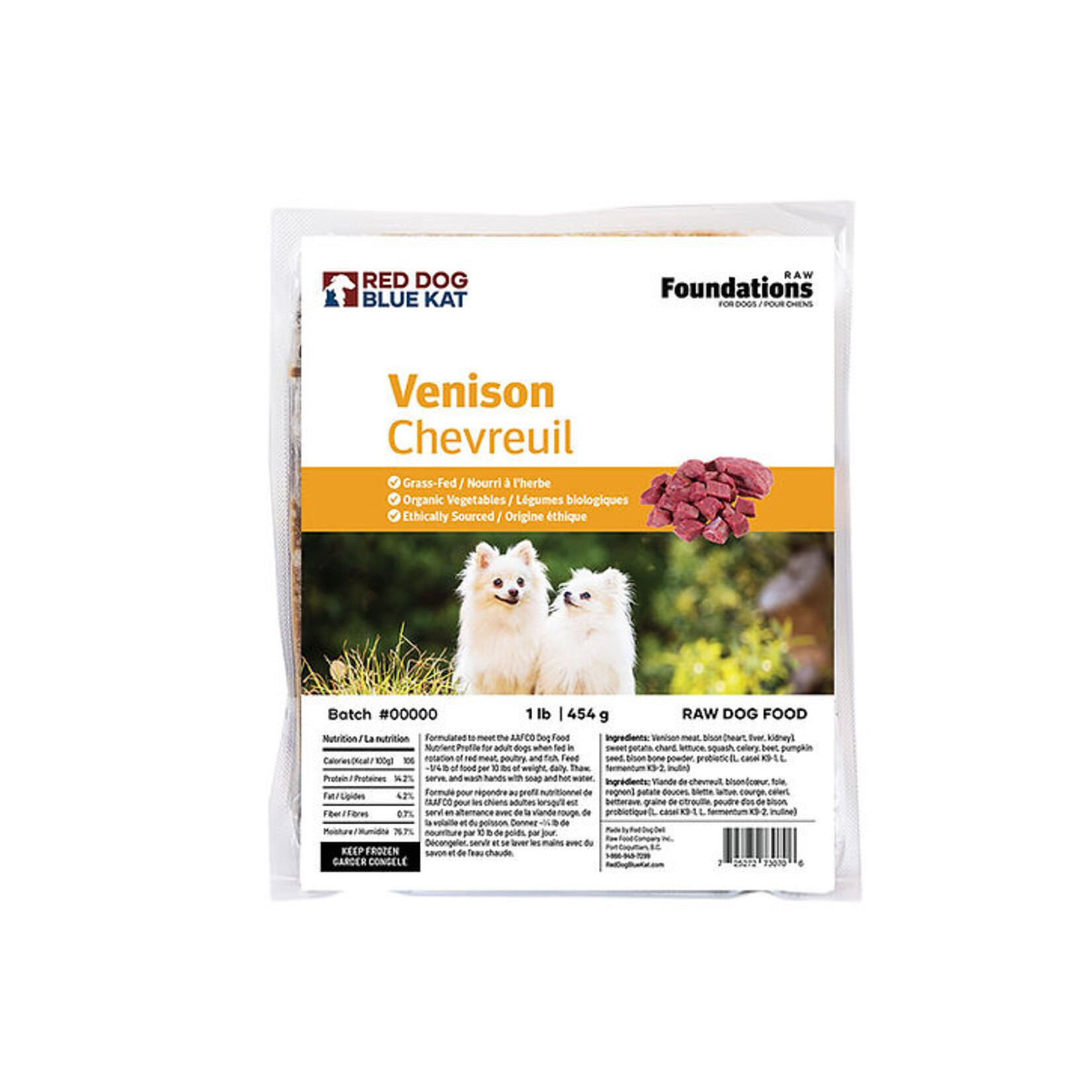 Nourriture congelée pour chiens, Recette de chevreui