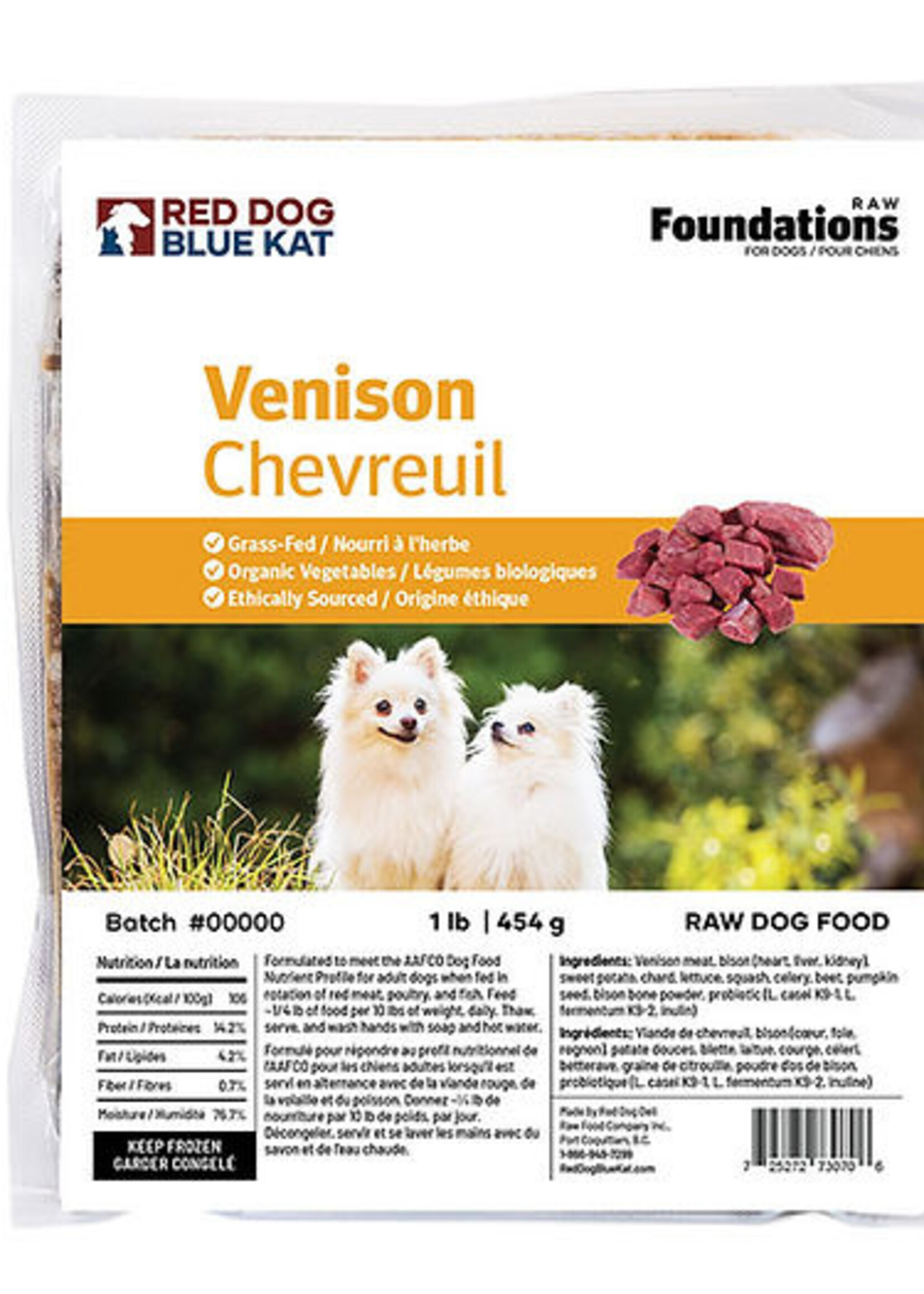 Nourriture congelée pour chiens, Recette de chevreui