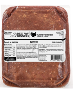 Turkey Dinner Singles Frozen Dog Food 1 pound