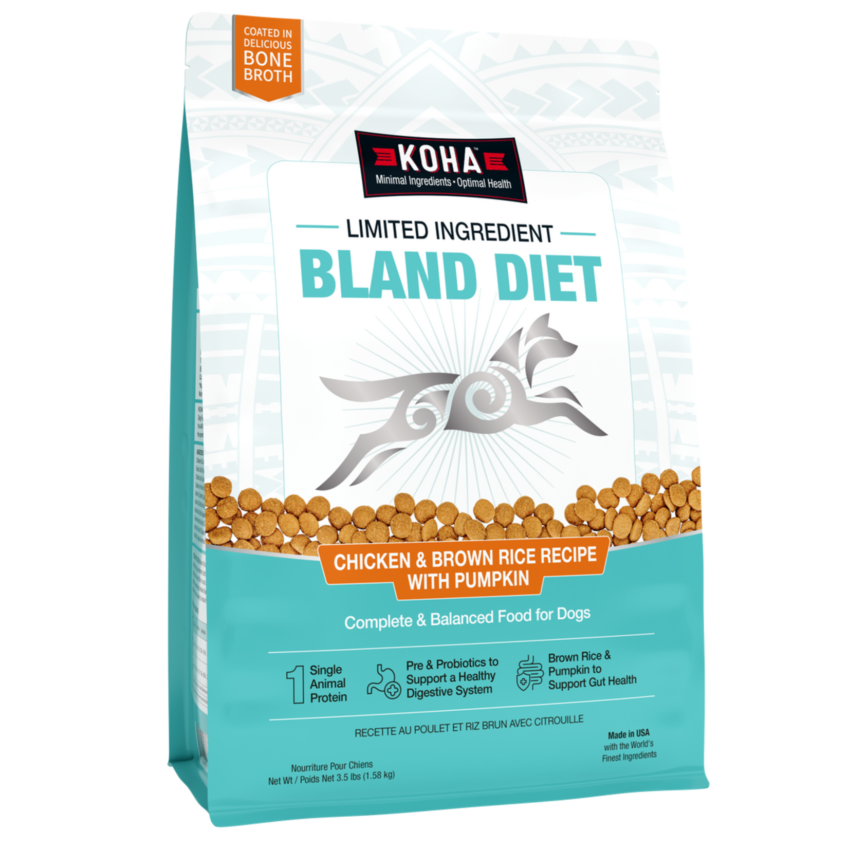 Limited Ingredient Dry Bland Diet Chicken & Brown Rice Recipe with Pumpkin for Dogs