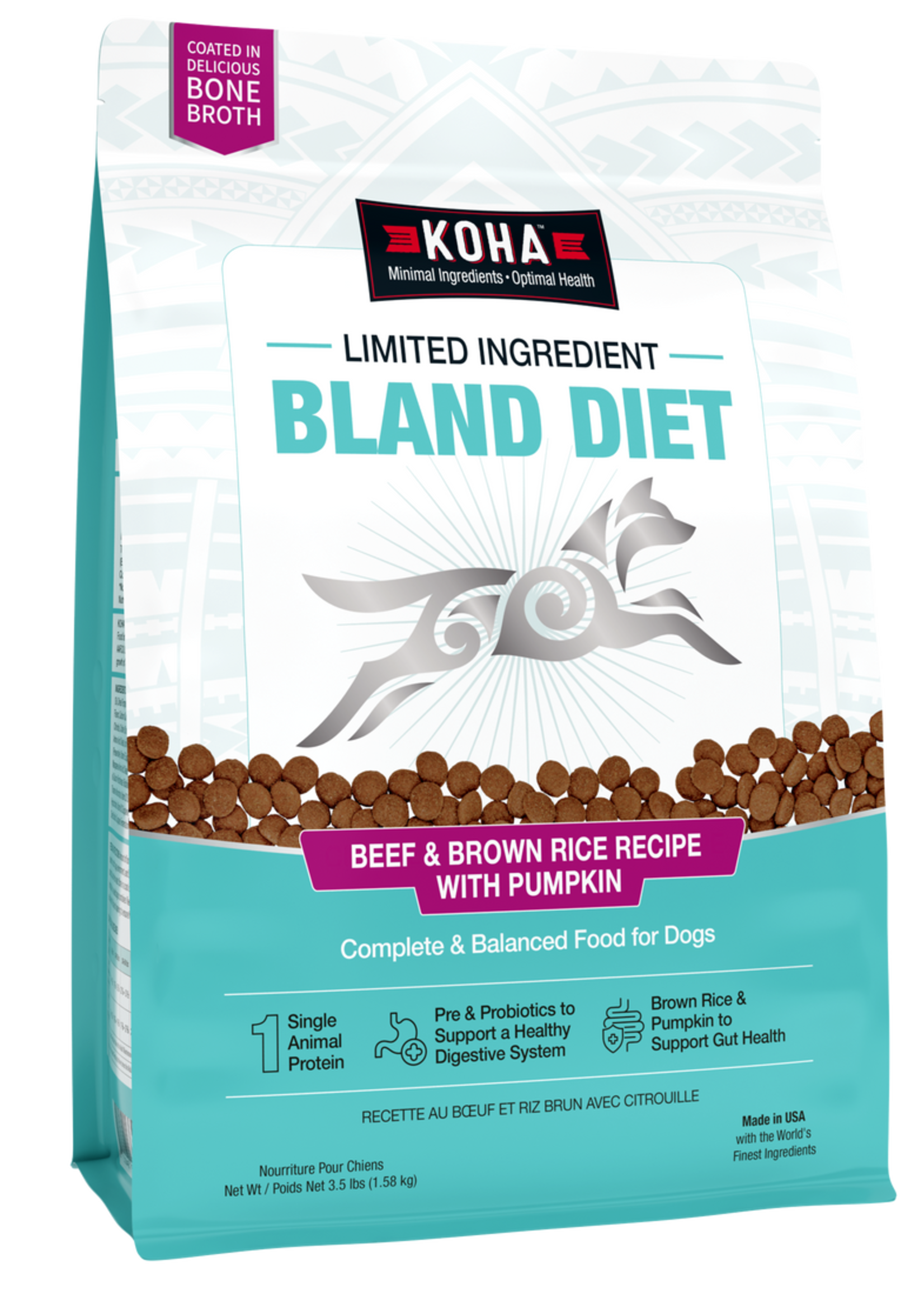 Limited Ingredient Dry Bland Diet Beef & Brown Rice Recipe with Pumpkin for Dogs