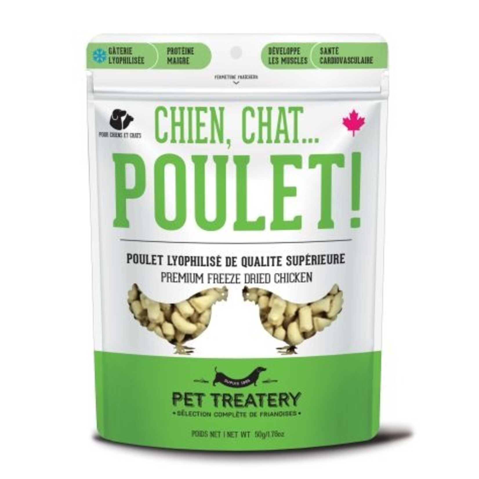 Gâteries De Poulet Lyophilisé Pour Chien Et Chat 50gr