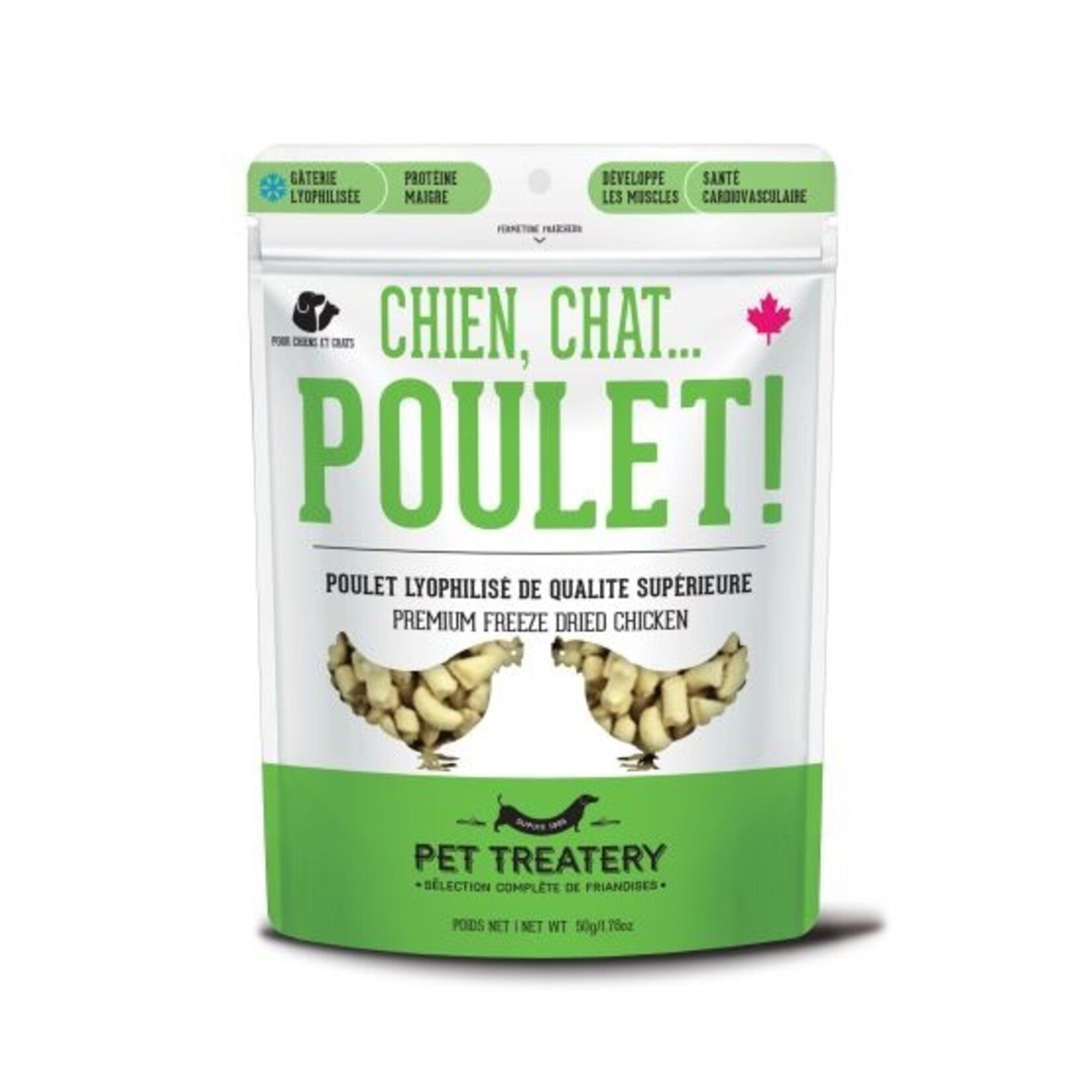Gâteries De Poulet Lyophilisé Pour Chien Et Chat 50gr