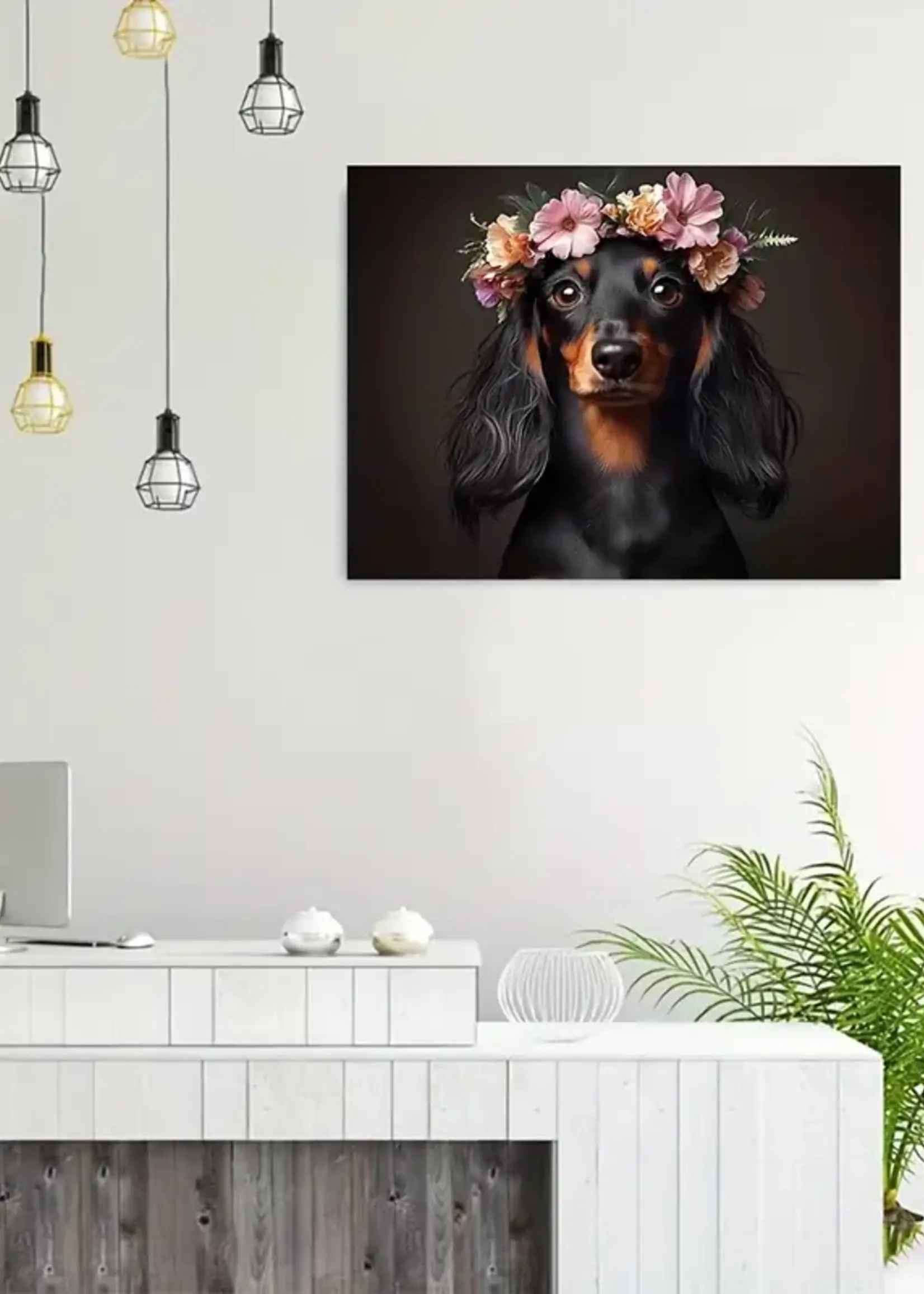 Framed Dachshund Portrait