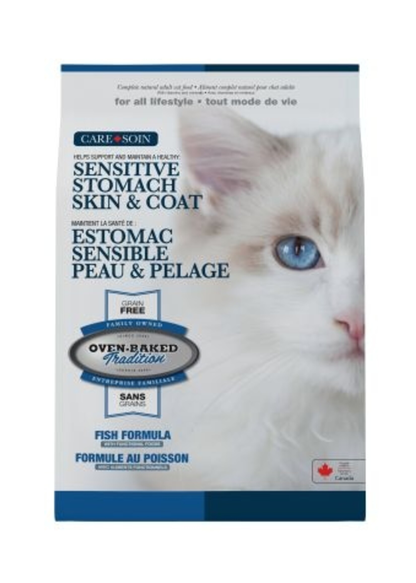 Nourriture Sèche Sans Grains Pour Chat / Peau et Estomac - Poisson