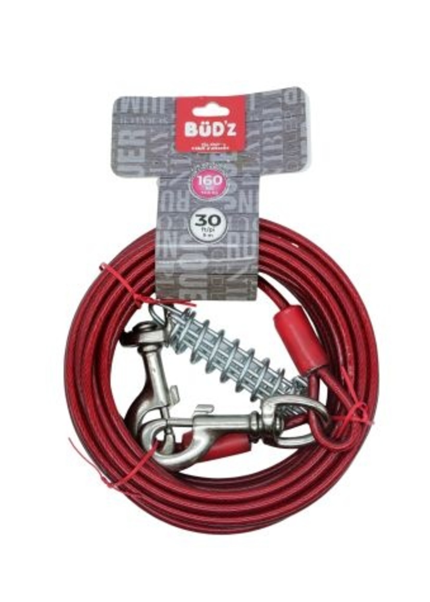 30' / 9m Tie-Out Cable with Spring (for Dogs up to 160 lbs)