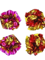 Mylar balls that make a crinkle sound that cats love.