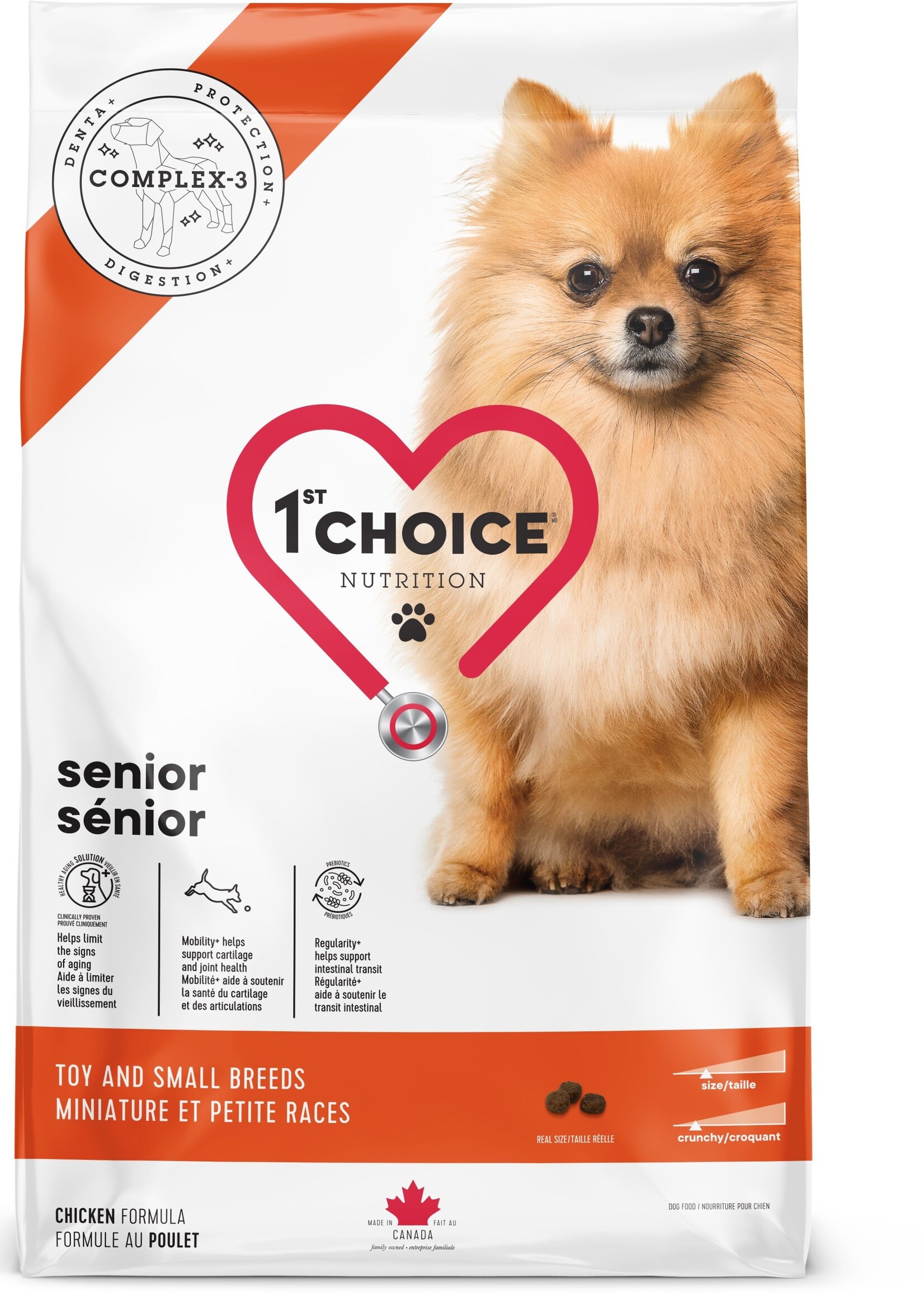 1St Choice Nourriture Pour Chien, Sénior, Miniature Et Petite Races - Poulet
