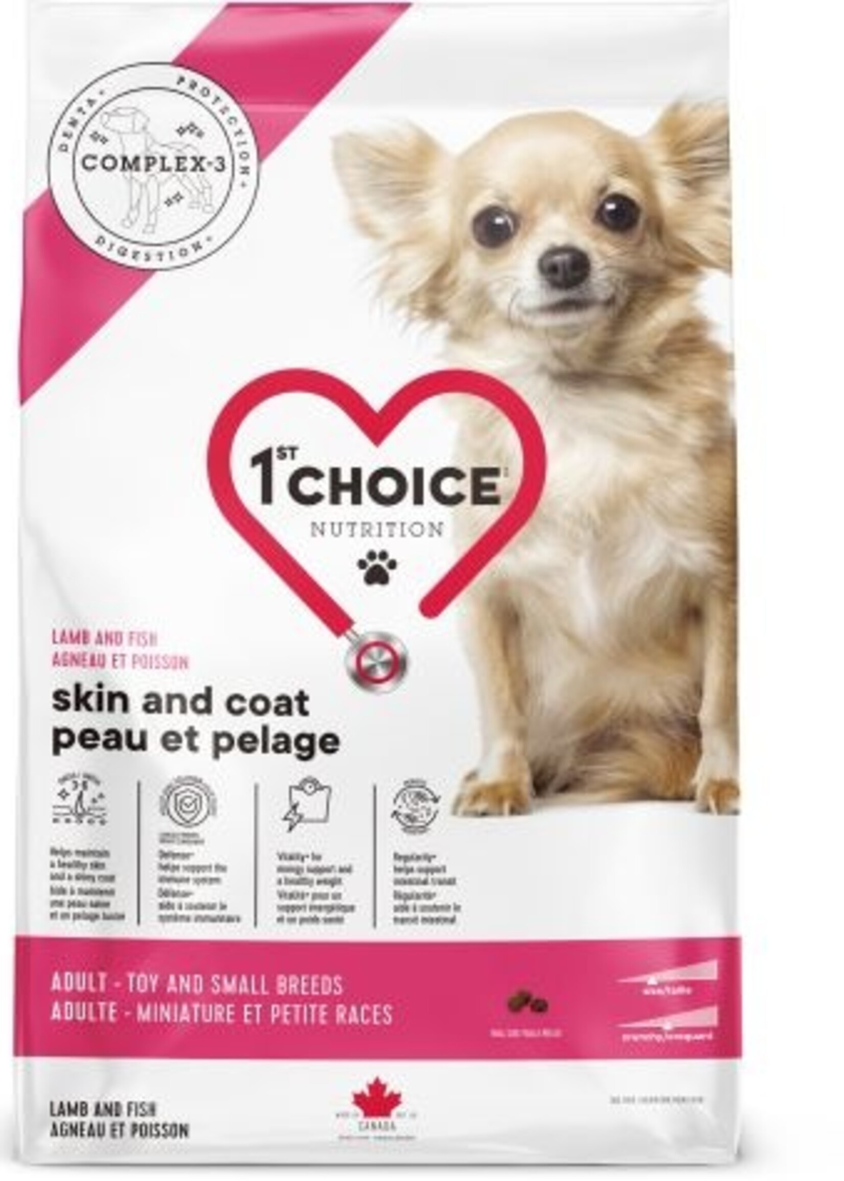 1St Choice Nourriture Pour Chien, Miniature Et Petite Races, Peau Et Pelage - Agneau