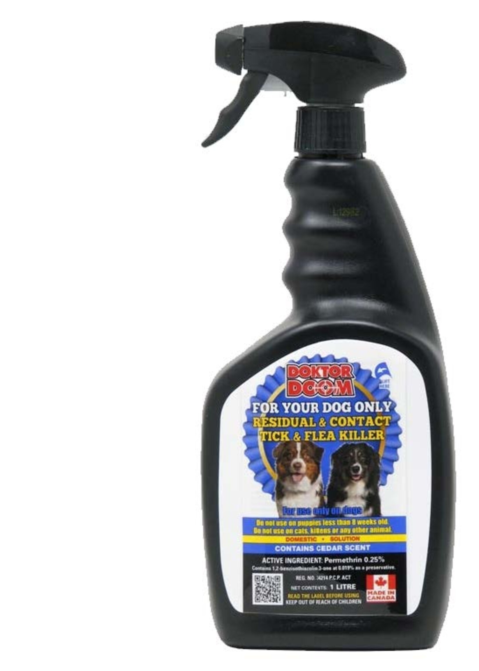 Pour chien seulement, tue les puces et le tiques