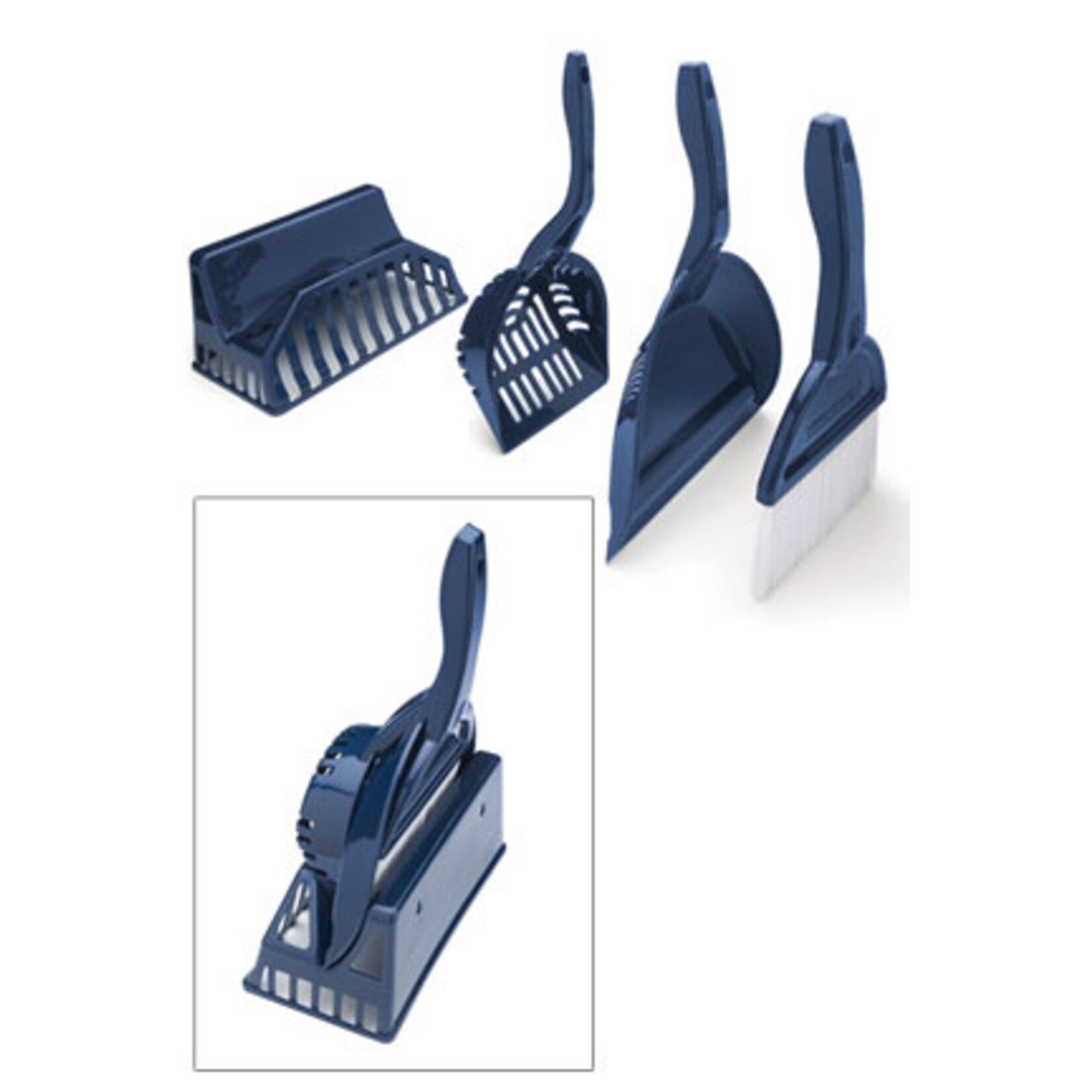A 4 in 1 cat litter cleaning set.