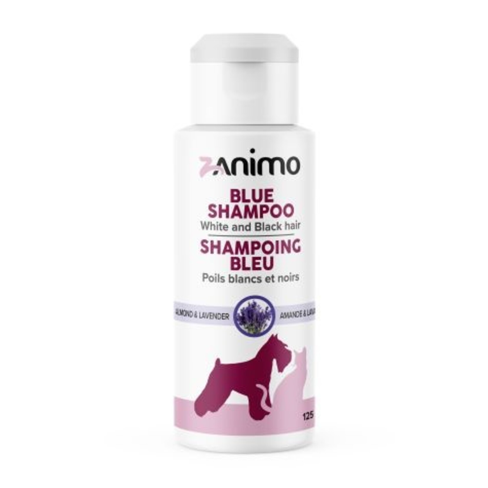 ZANIMO Blue Shampoo, For Black And White Coats, For Dogs And Cats - Almond & Lavender