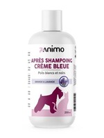 ZANIMO Après-shampoing Bleu, Pour Poils Blancs Et Noirs, Pour Chien Et Chat - Amande & Lavande