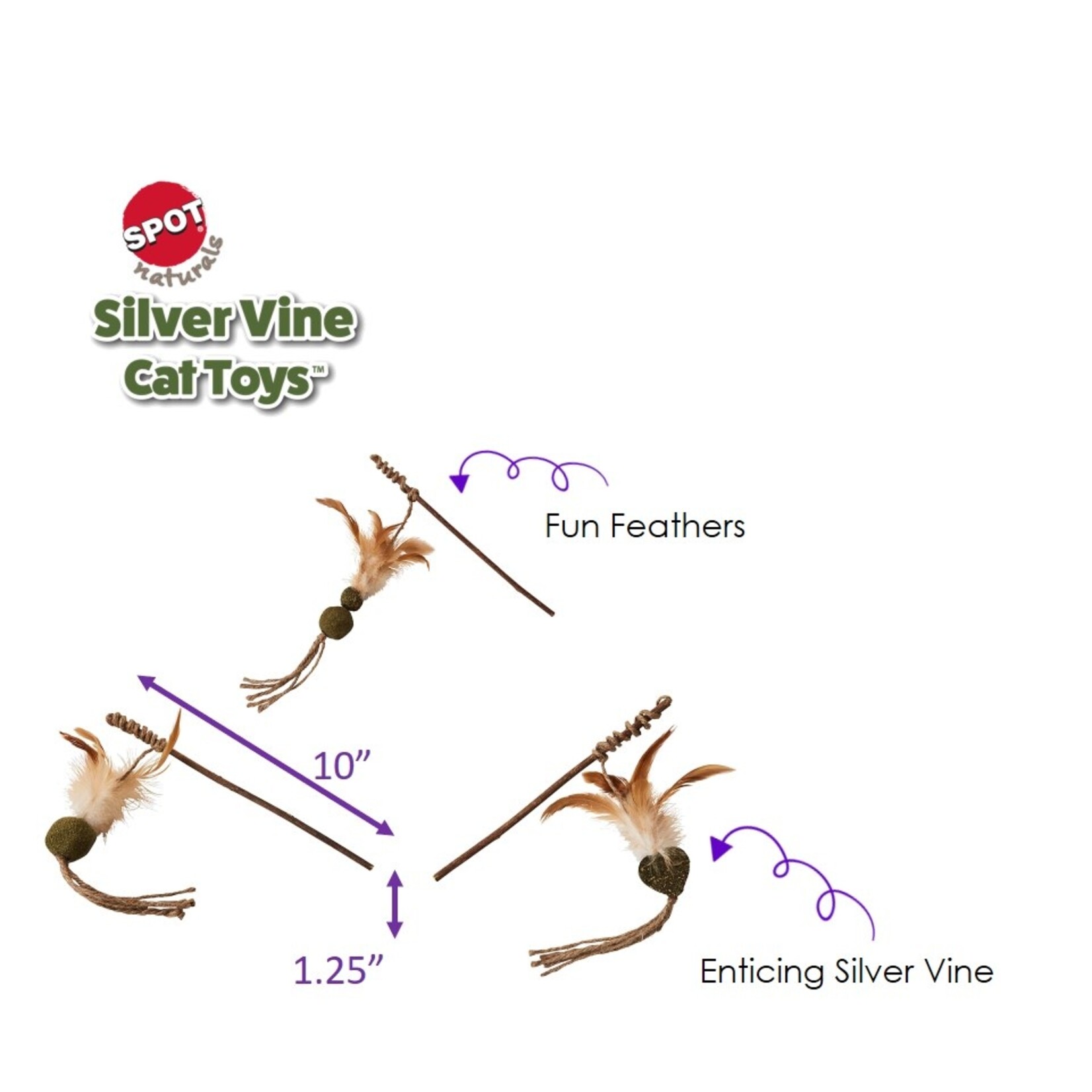 SILVER VINE TEASER WAND ASST