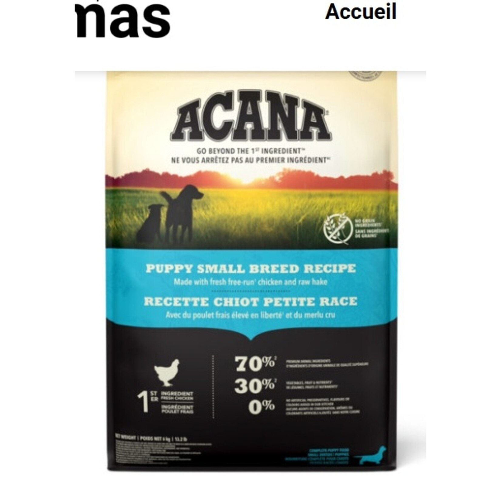 ACANA Recette chiot petite race