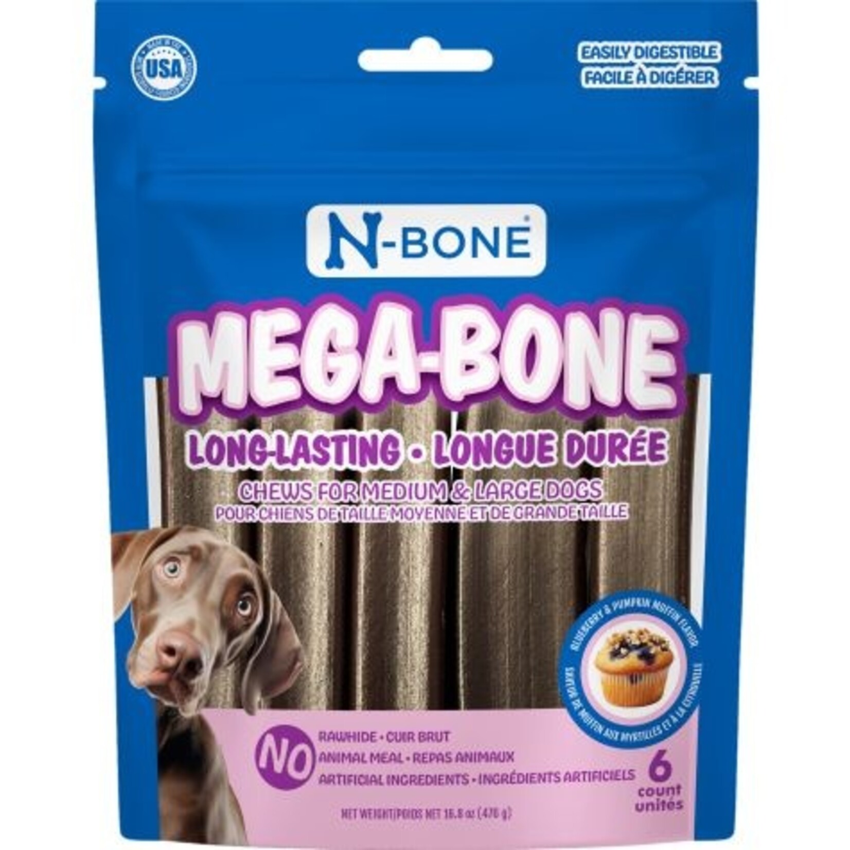 Bâtonnet à Mâcher Longue Durée, Muffin Bleuet Et Citrouille