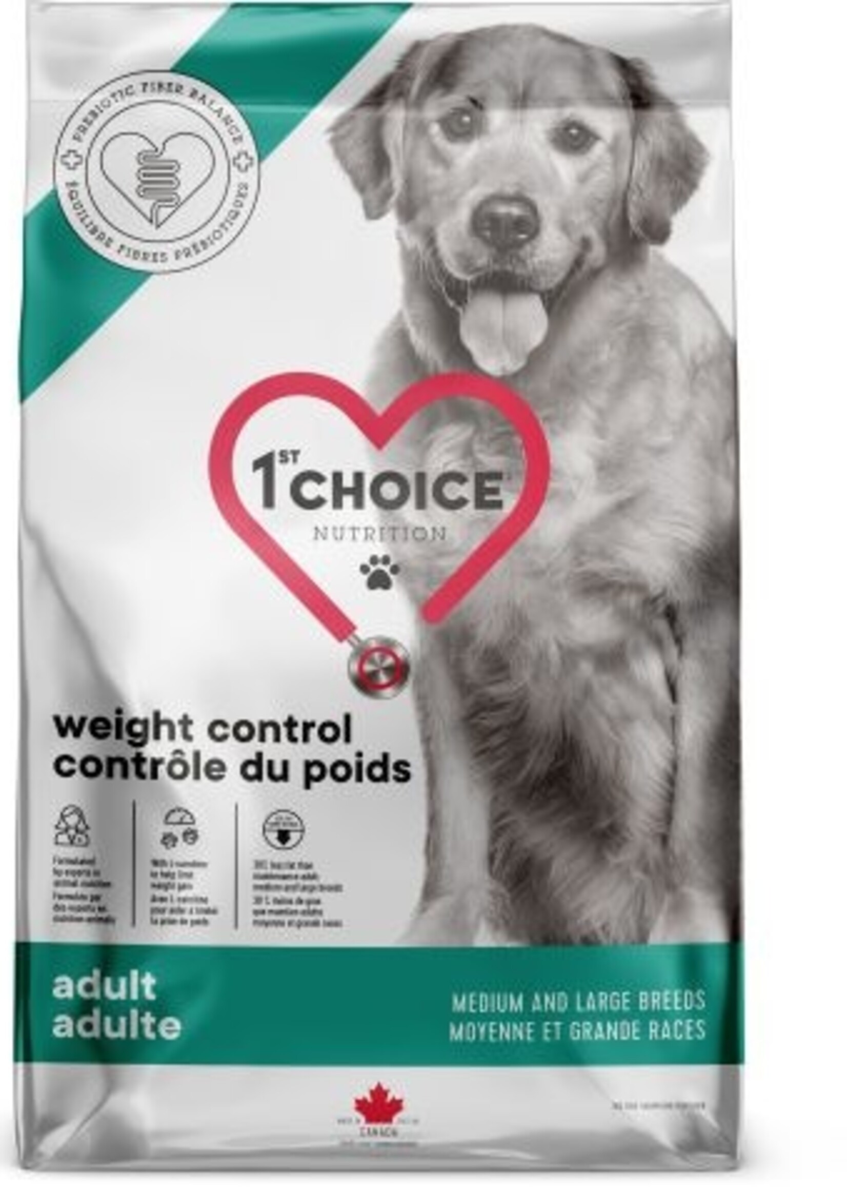 1St Choice Dog Food, Medium And Large Breeds, Weight Control - Chicken