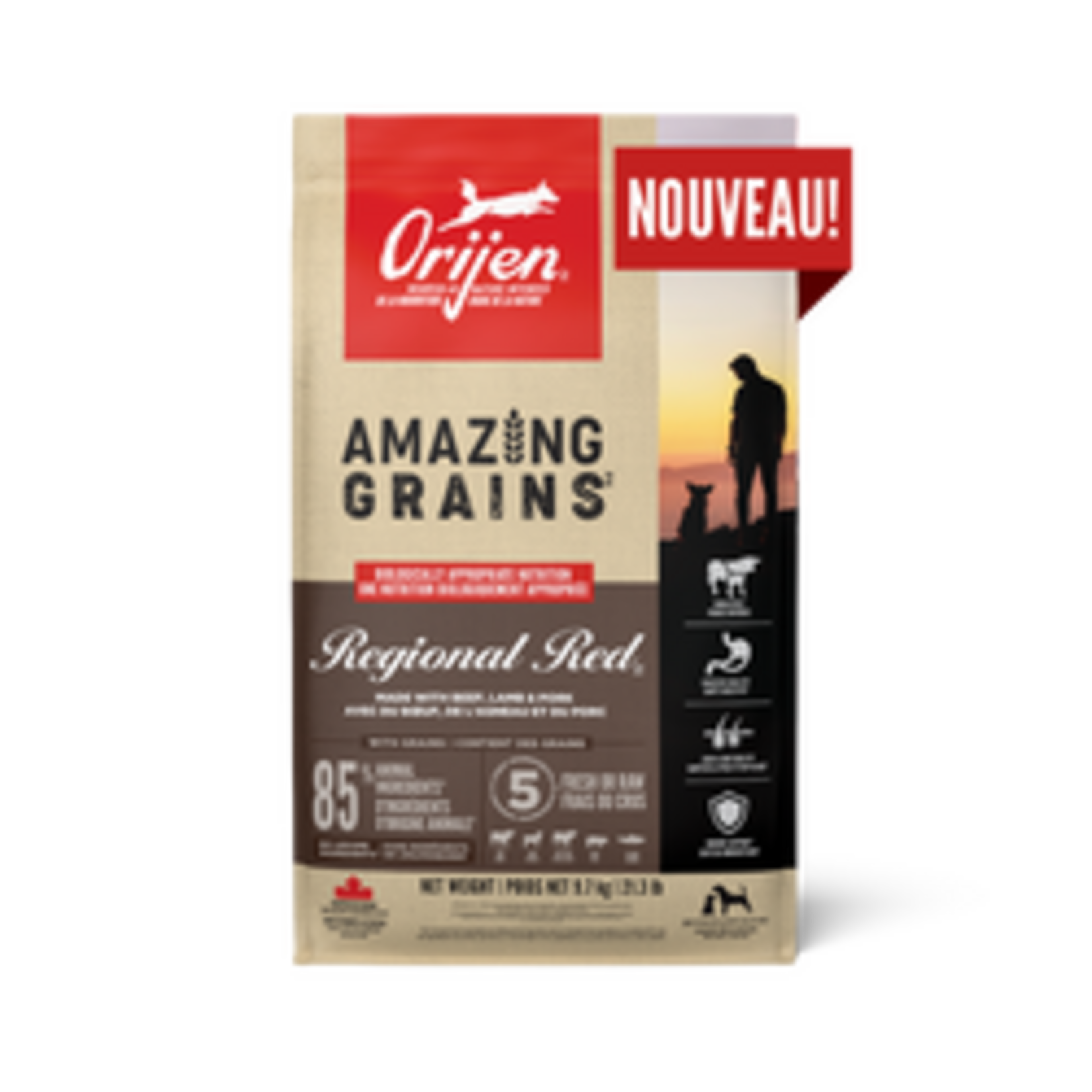 ORIJEN Amazing Grains™, Regional Red Croquettes pour chiens