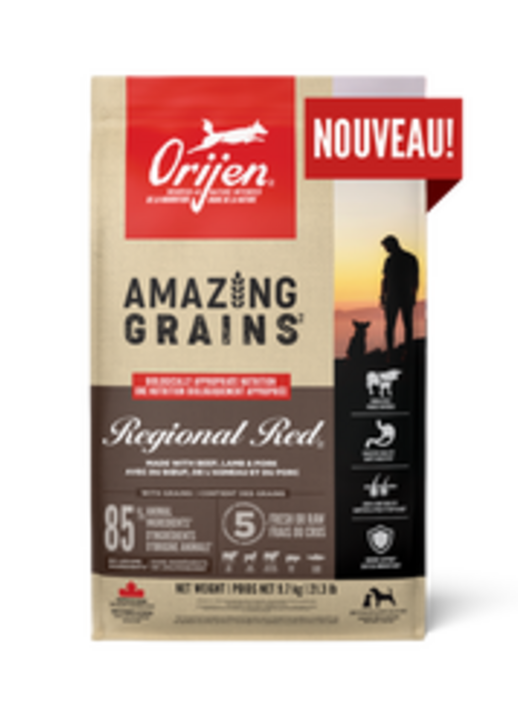 ORIJEN Amazing Grains™, Regional Red Croquettes pour chiens