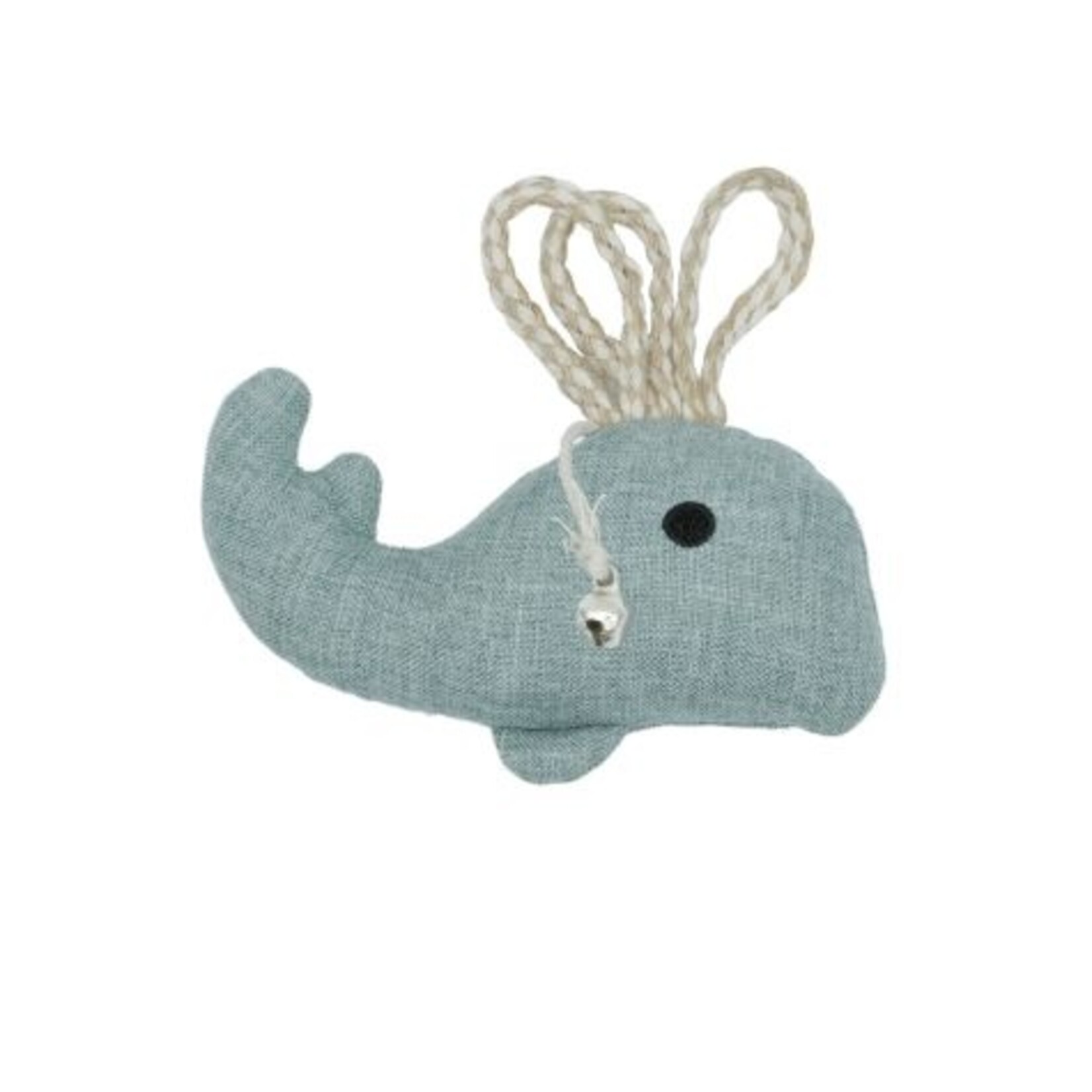 Jouet Pour Chat – Baleine 10 cm en Tissu Recyclé & Herbe à Chat