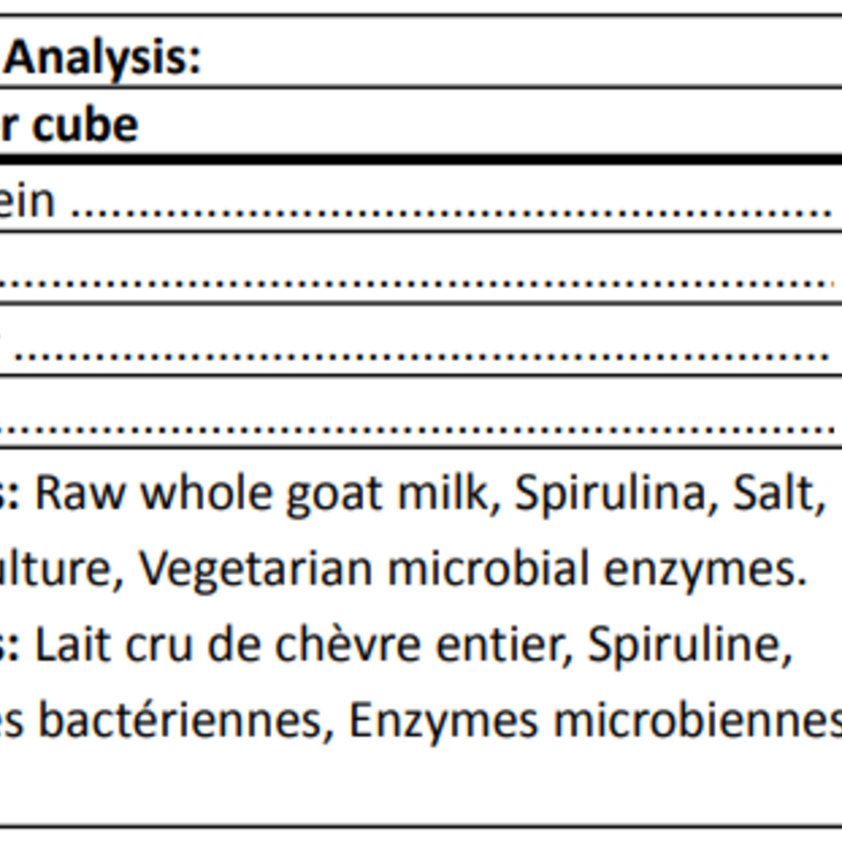 Friandises au fromage de chèvre cru avec spiruline – Surgelées pour chiens et chats