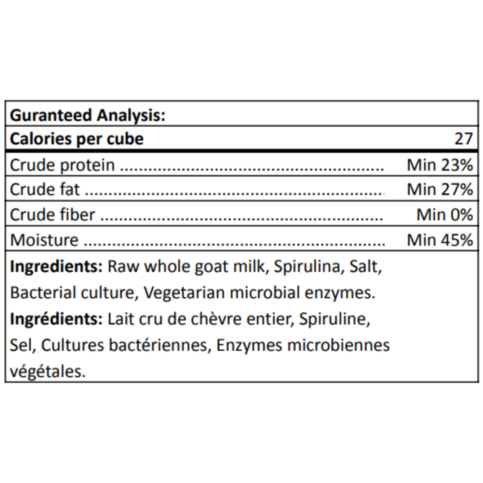 Raw goat cheese treats with spirulina – Frozen for dogs and cats