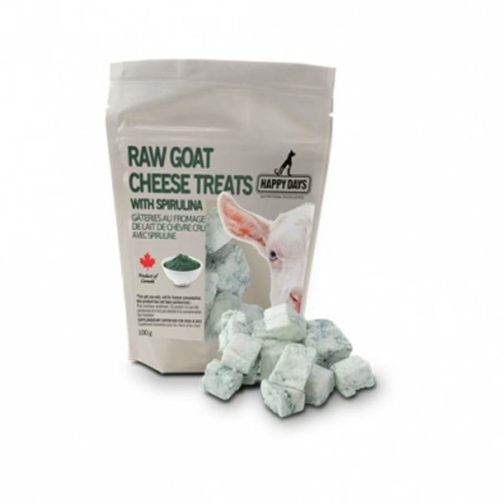 Raw goat cheese treats with spirulina – Frozen for dogs and cats