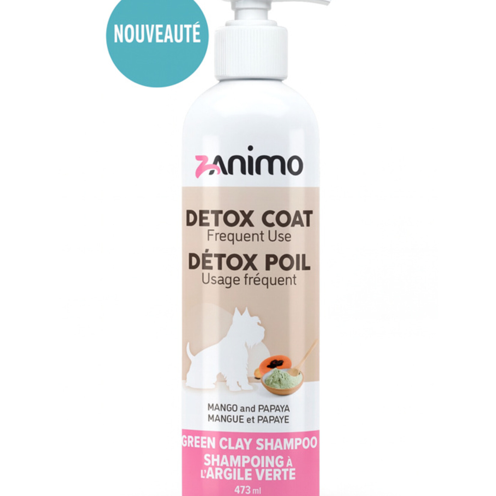 ZANIMO Shampoing Détox poils à l’Argile verte