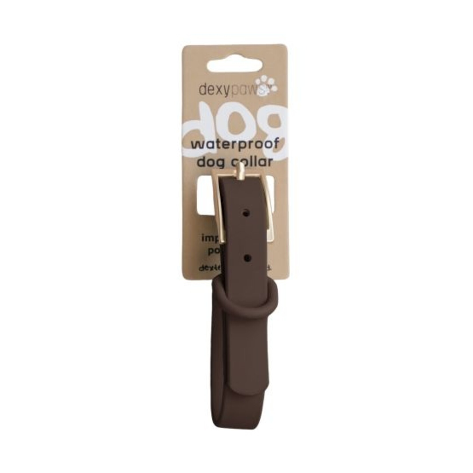Waterproof Dog Collar - Espresso Color
