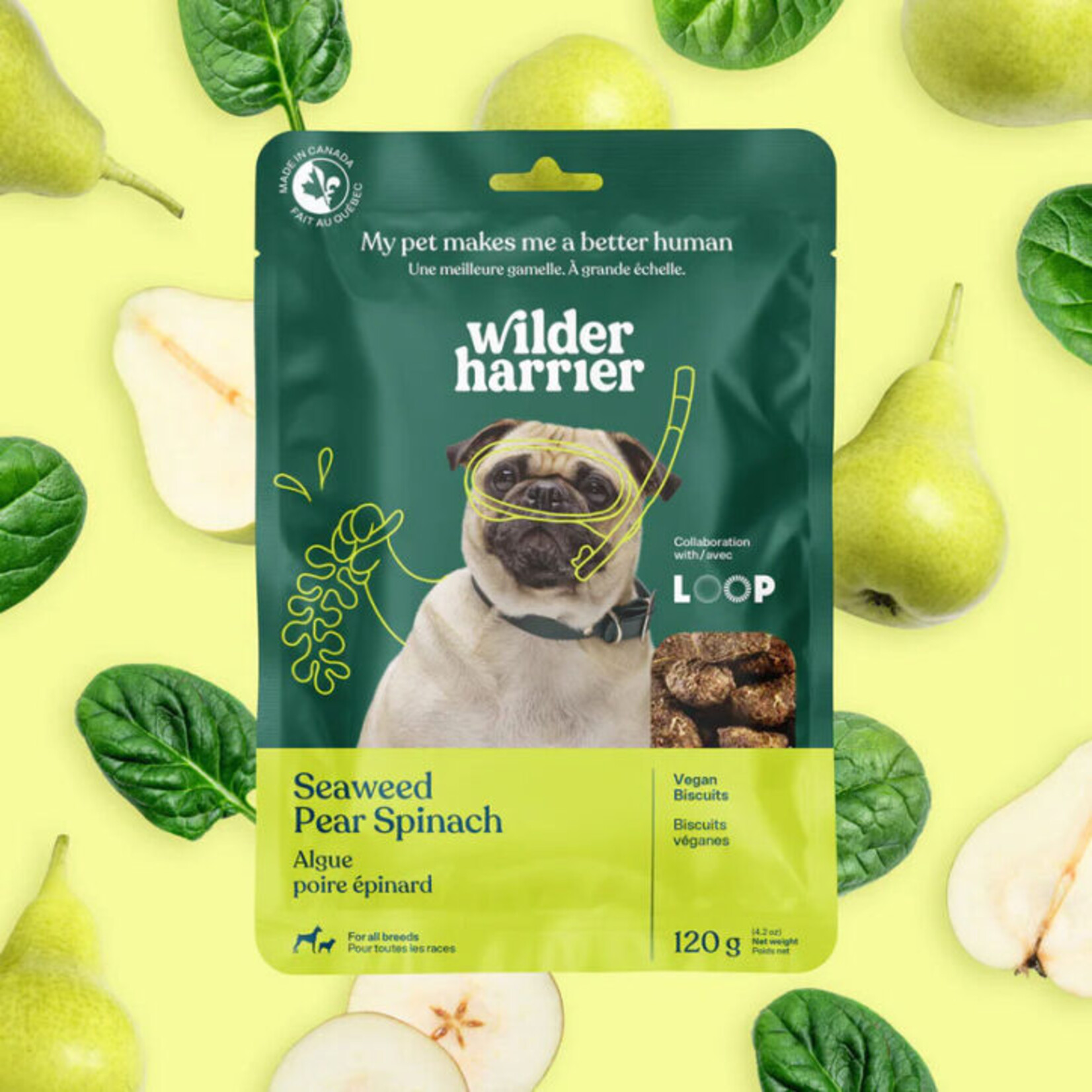 Vegan biscuits Seaweed, Pear & Spinach