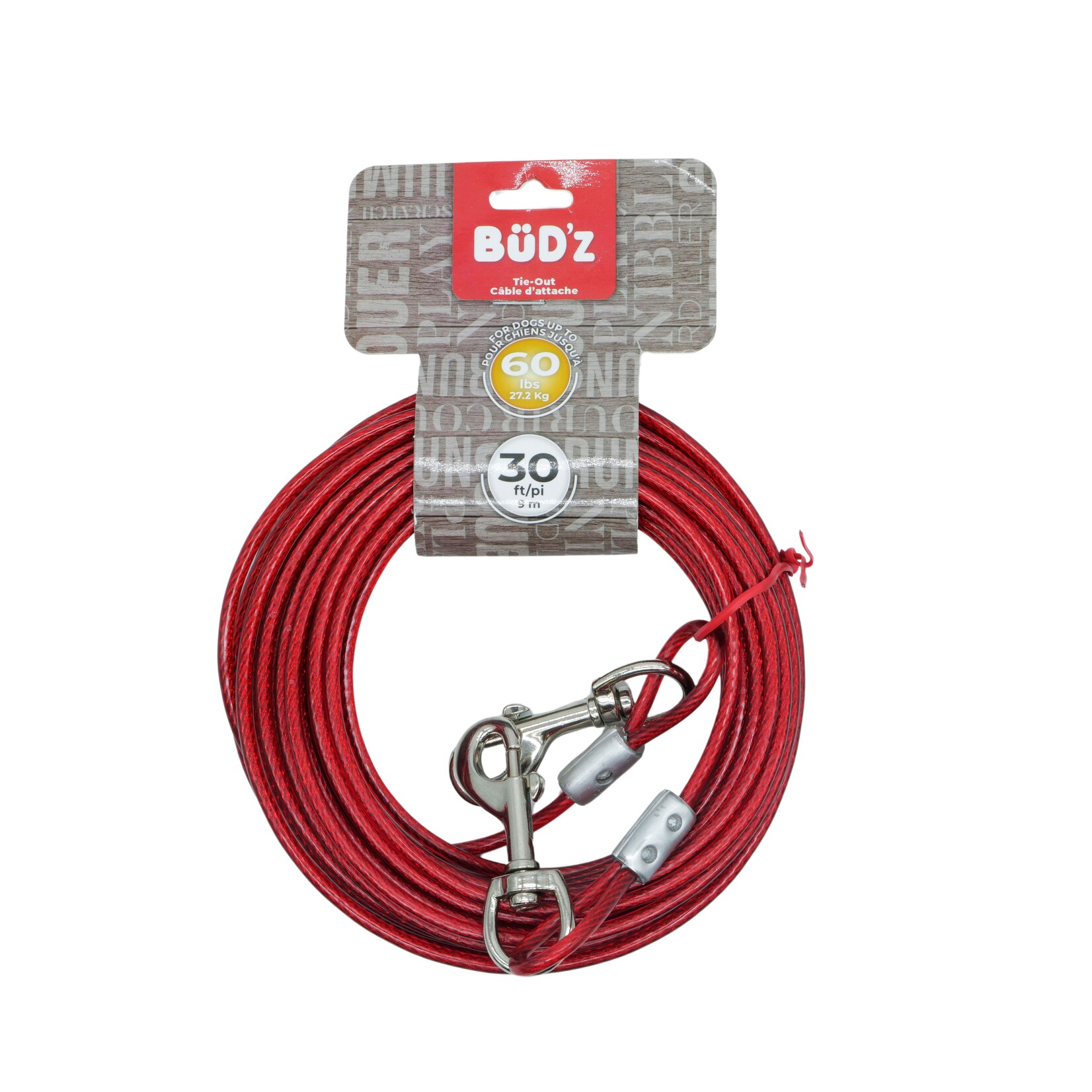 Câble D'attache 30' / 9m (pour Chiens Jusqu'à 60 Lb)