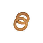 Pressed pigskin dog ring