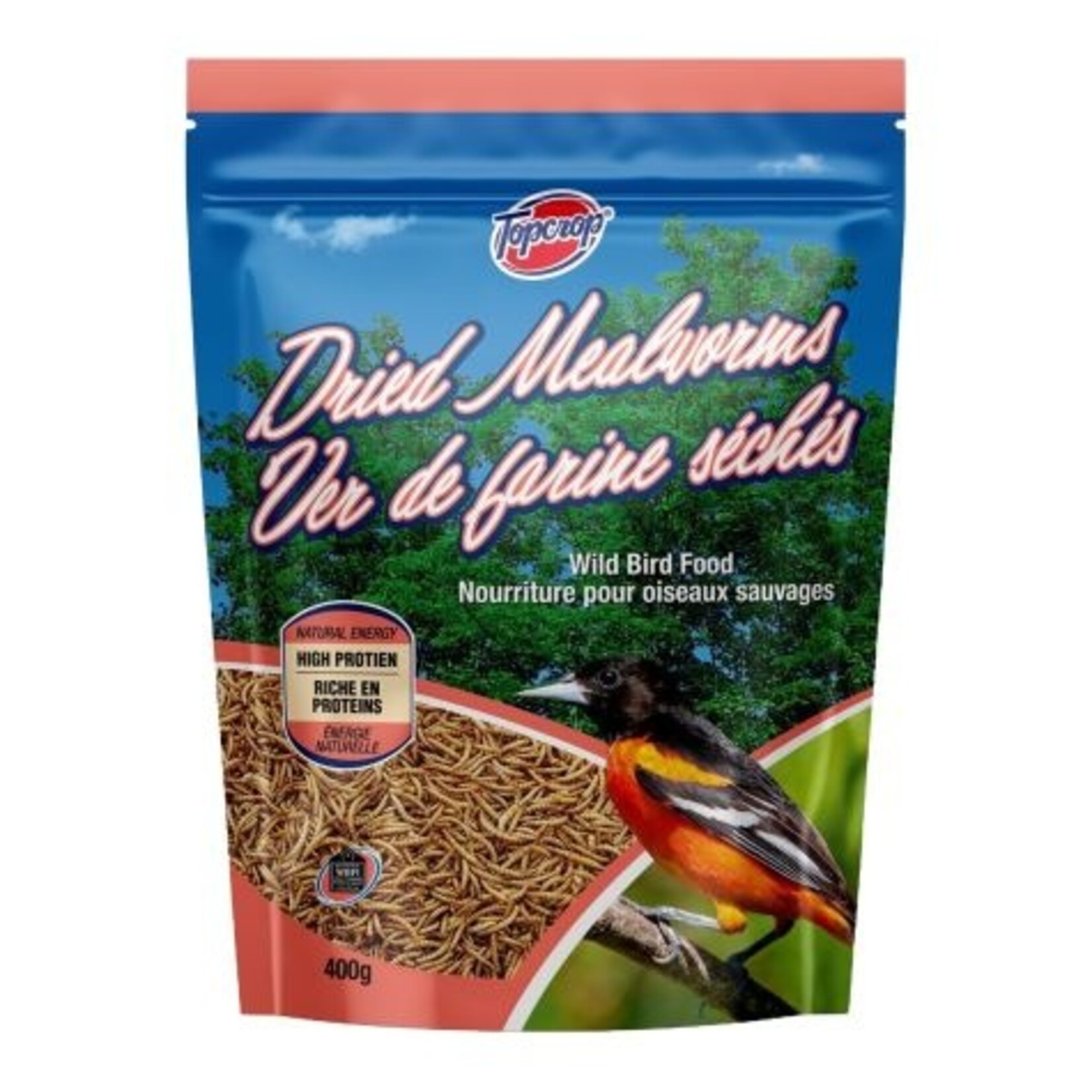 TOPCROP Bird Food - Dried Mealworms - 400g