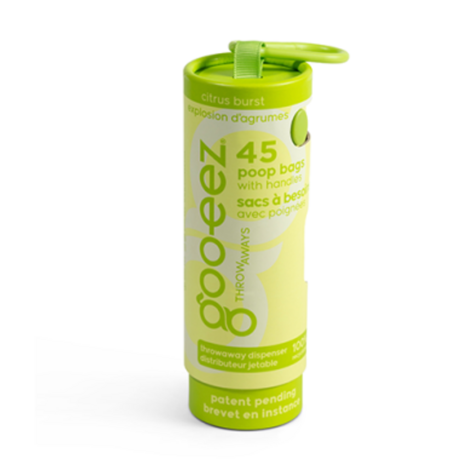 Sac compact écologique à caca avec distributeur jetable Citrus Burst