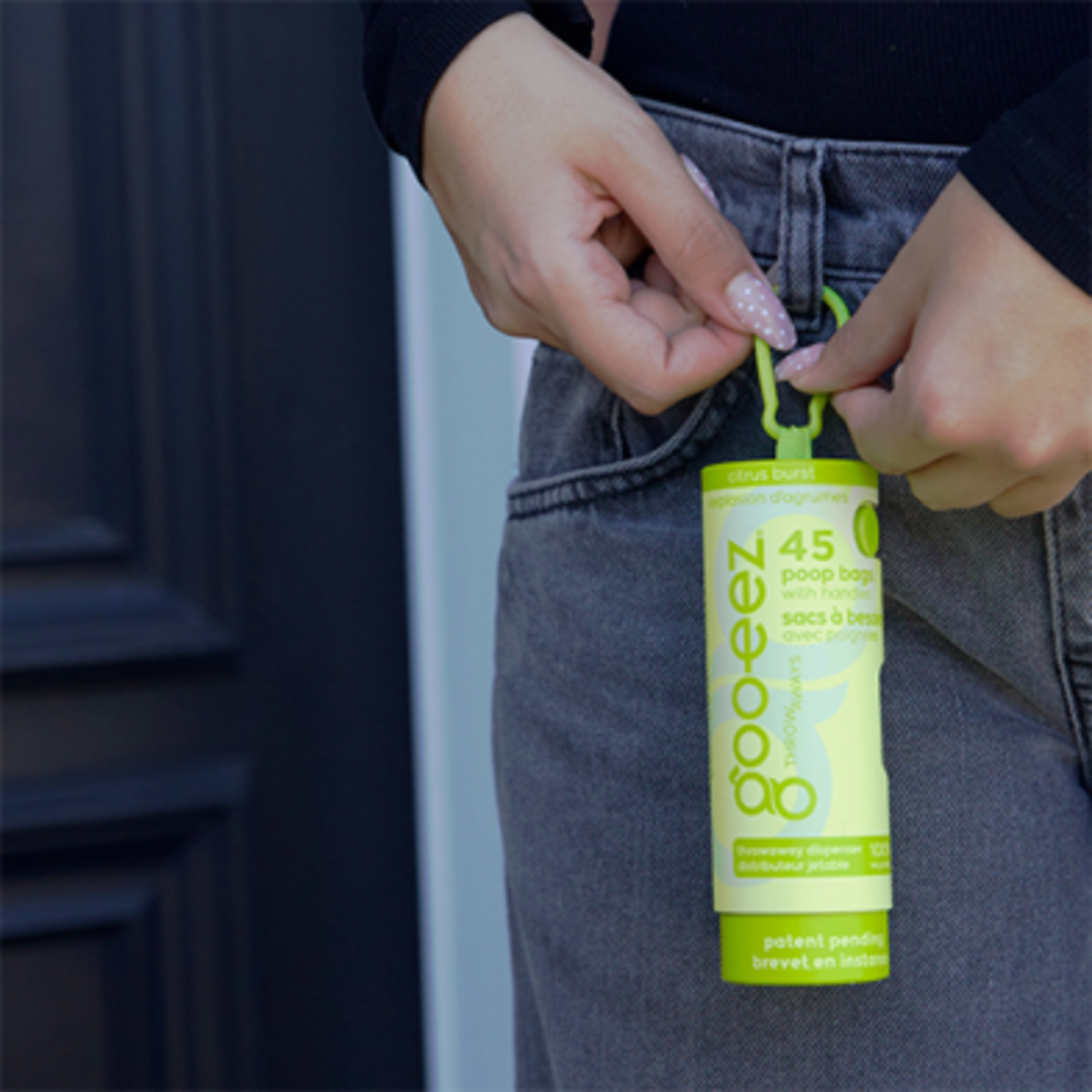 Citrus Burst Eco-Friendly Compact Poop Bag with Disposable Dispenser