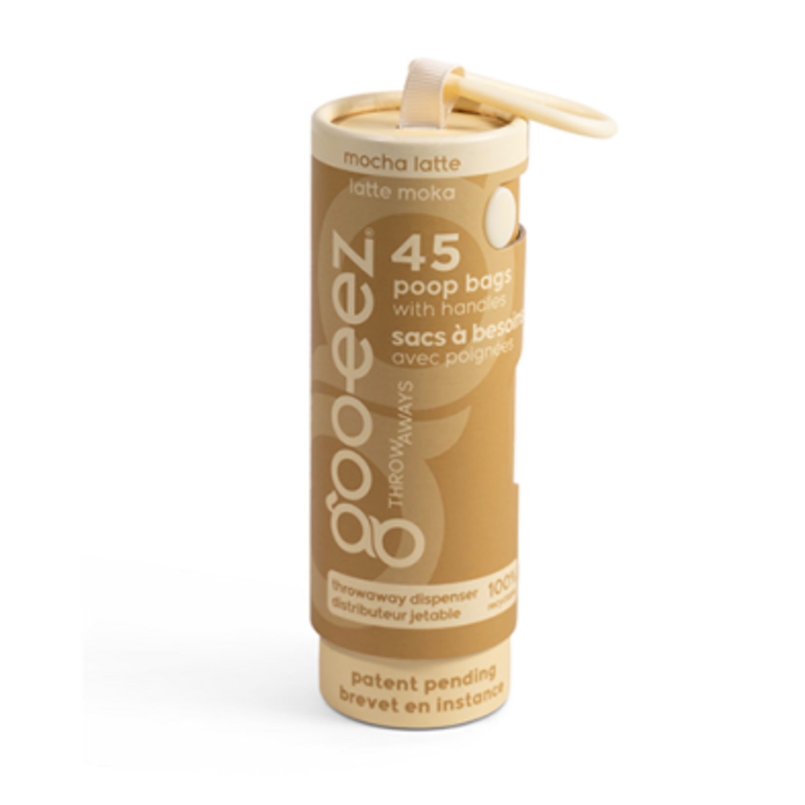 Eco-Friendly Compact Stool Bag with Disposable Dispenser Mocha Latte