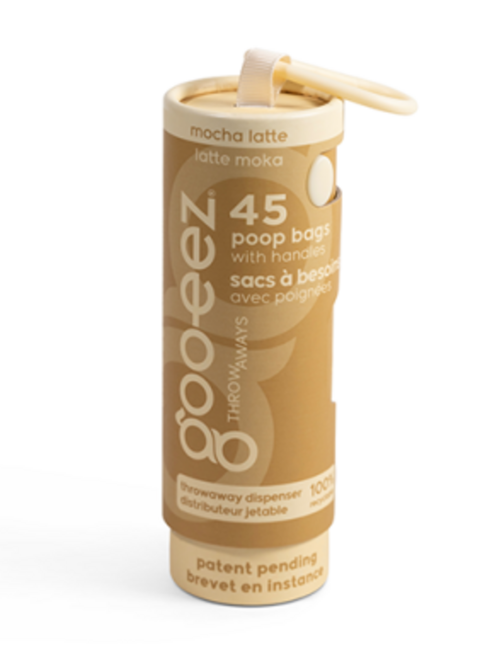 Eco-Friendly Compact Stool Bag with Disposable Dispenser Mocha Latte